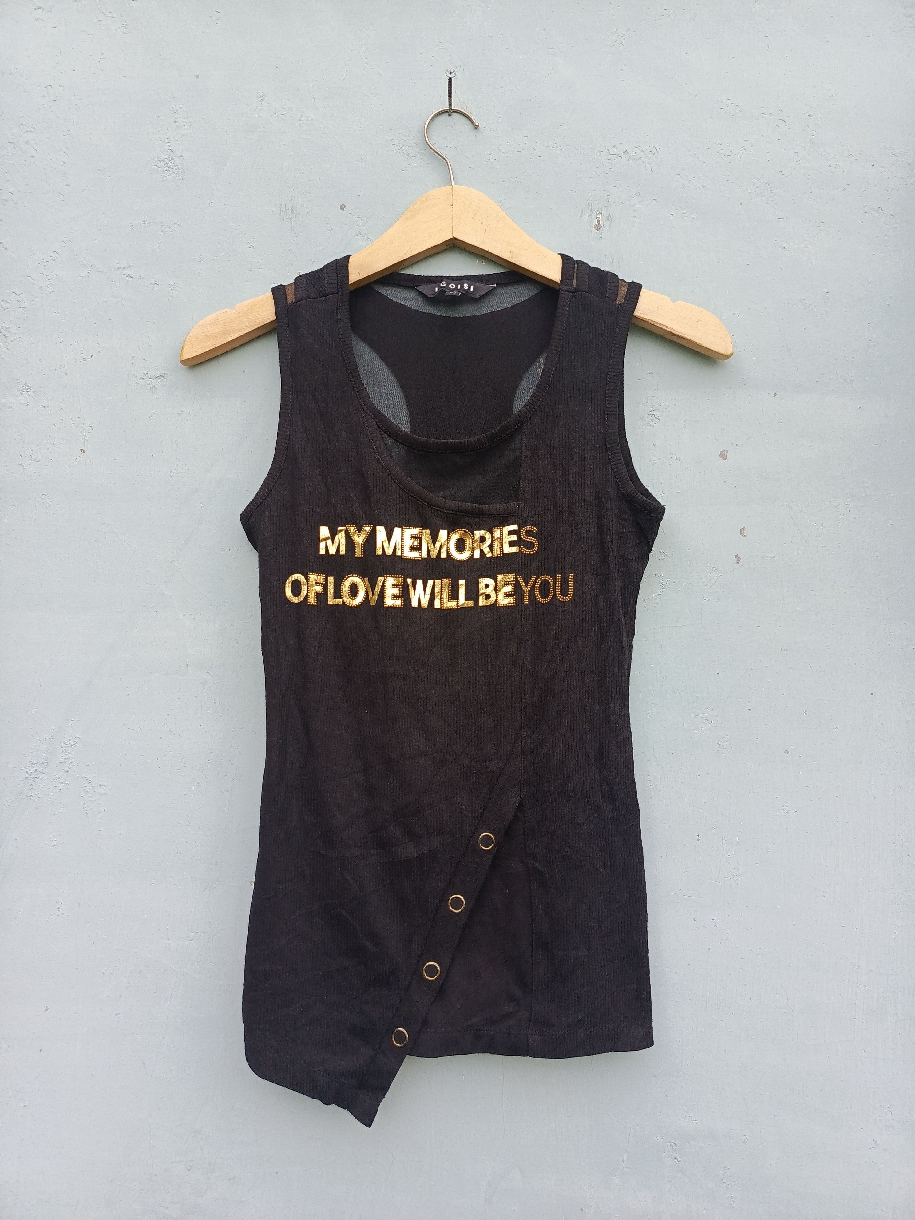 Japanese Brand Egoist my memories of love will be you tank tops Size M / US 6-8 / IT 42-44 - 4 Thumbnail