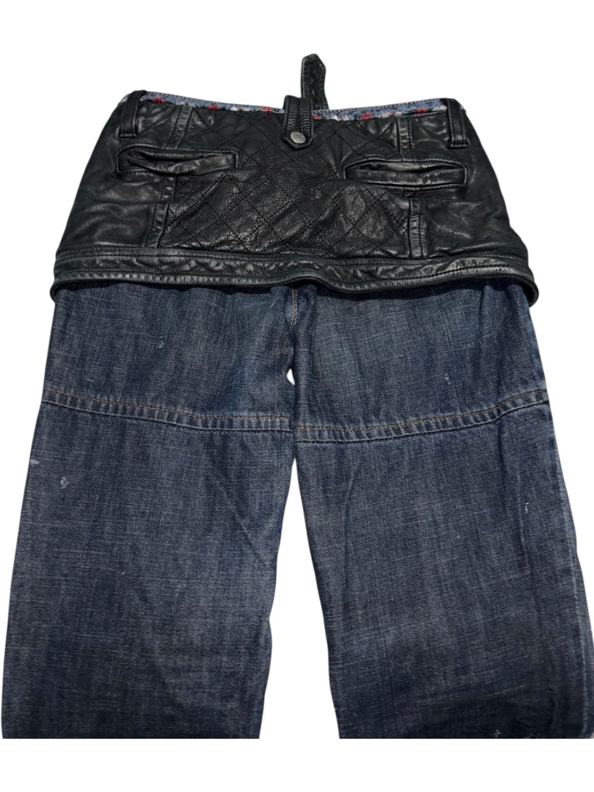 Dsquared2 Dsquared2 Leather Denim Jeans tactical bondage skirt buckle Size 28" / US 6 / IT 42 - 11 Thumbnail