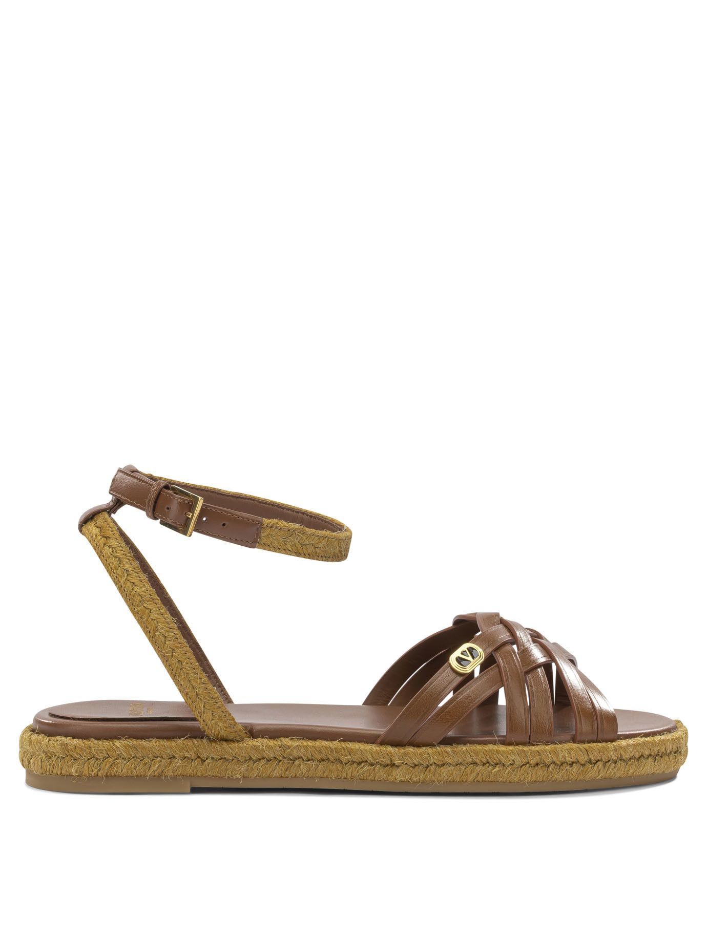 Valentino Garavani Vg Bribri Low Sandals It 37 Women - Usa Duties Paid in Brown