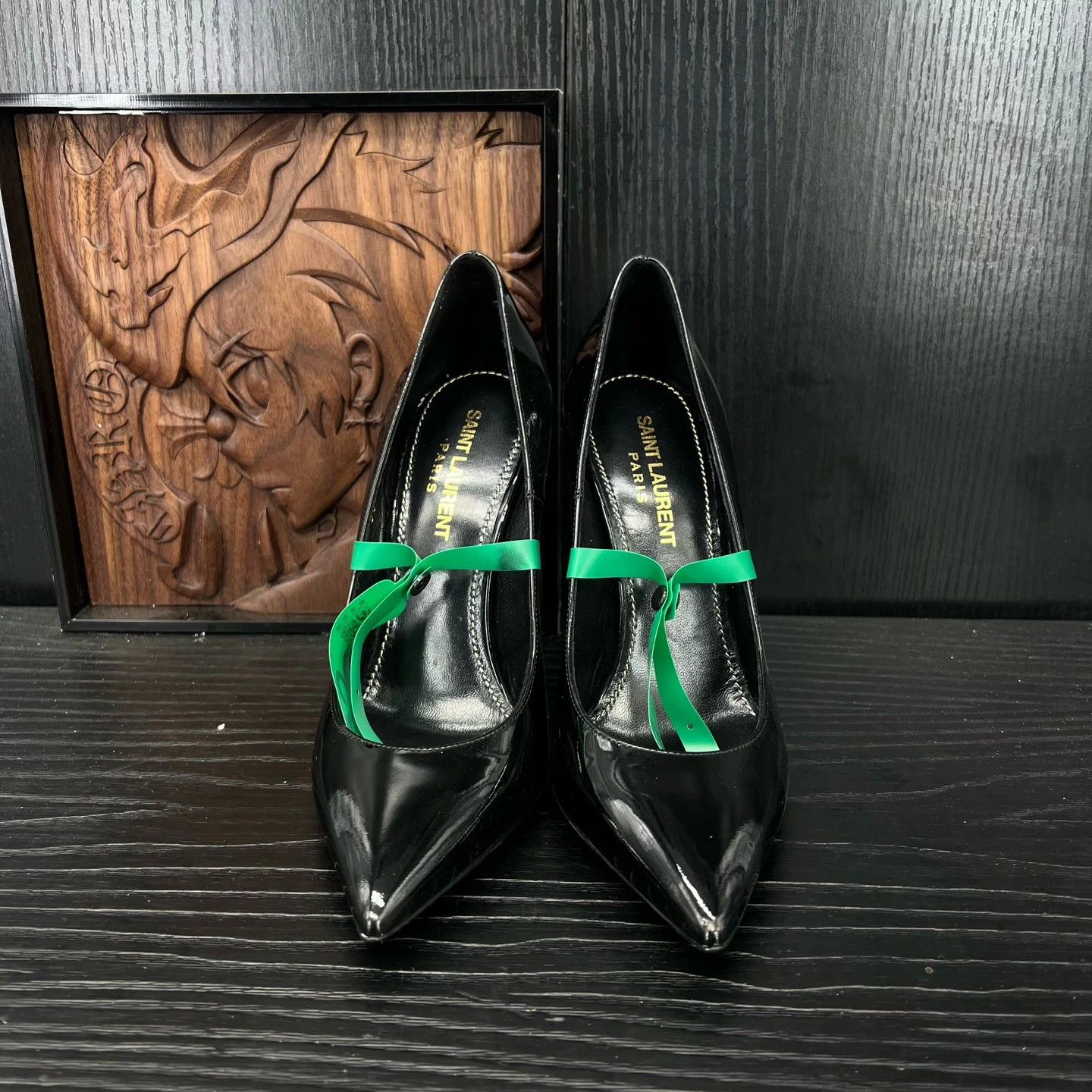 Saint Laurent Paris YSL Opyum Patent Black Heels 36 EUR Tried Size US 5 / IT 35 - 6 Thumbnail