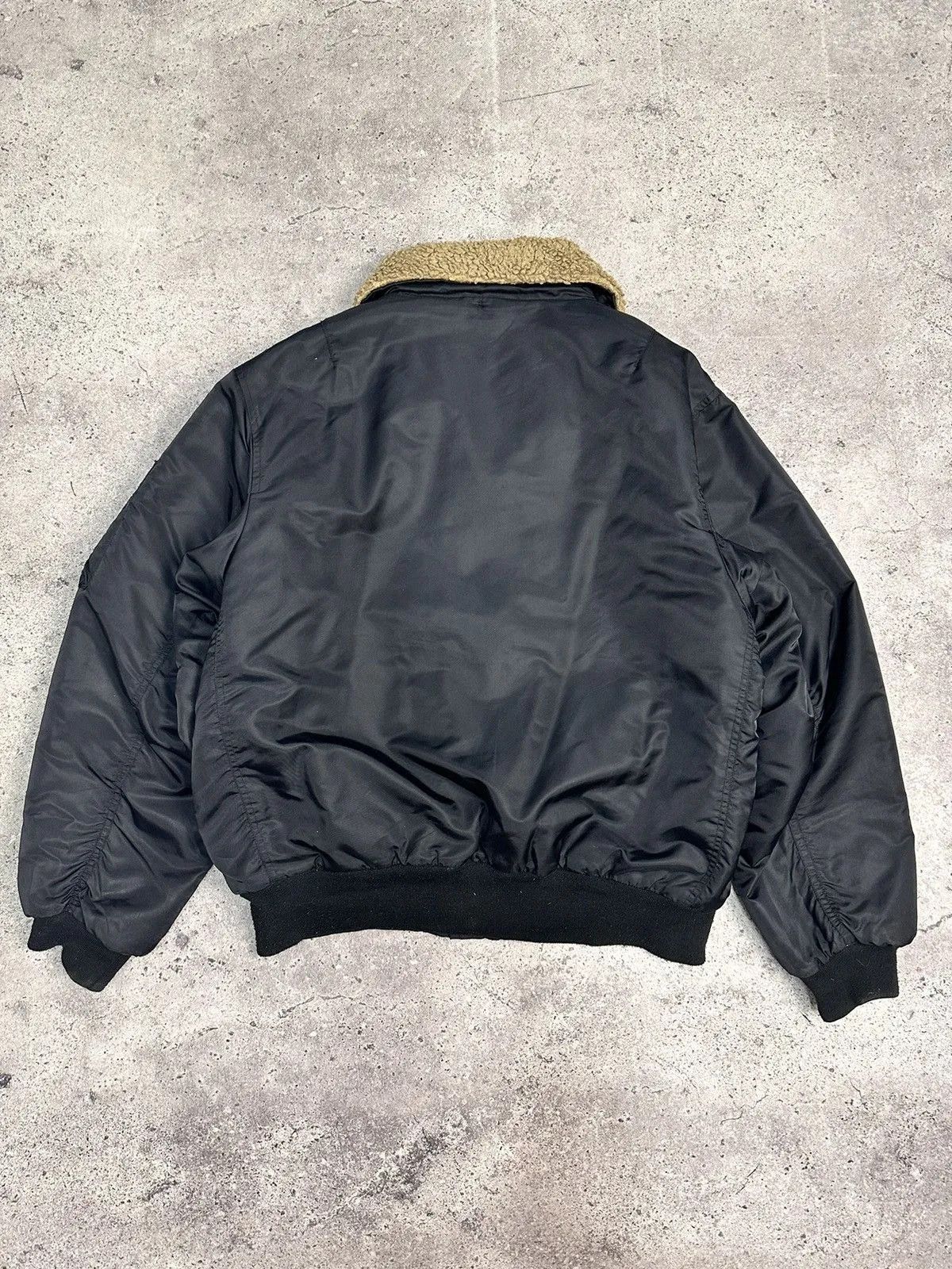 Alpha Industries Vintage Nylon MA-1 jacket alpha bombers black y2k japan Size US XL / EU 56 / 4 - 12 Thumbnail