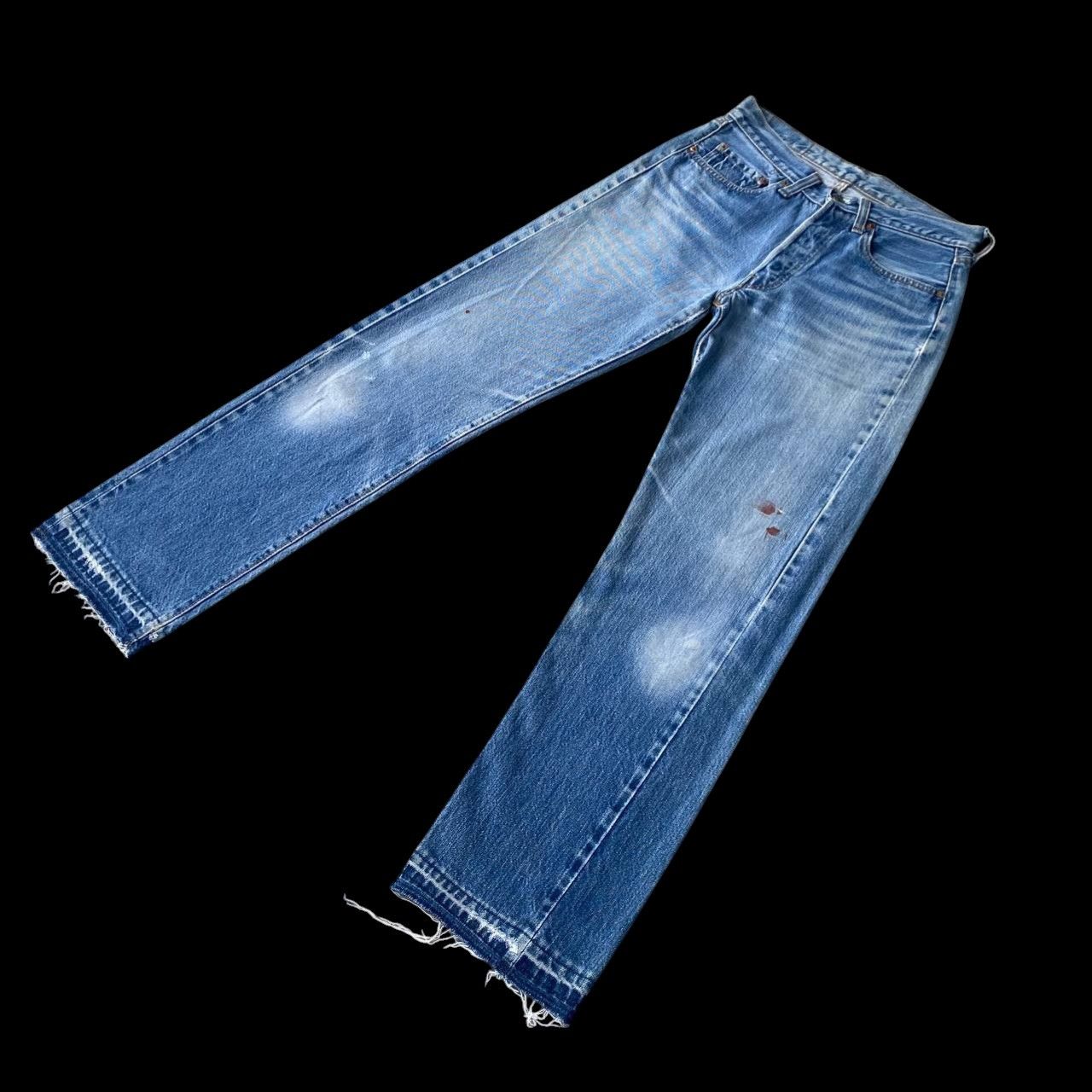 Levi's Vintage Clothing Rare 1970s Levi’s 501 Redline Selvedge Release Hem Button 6 Size US 28 / EU 44 - 1 Thumbnail