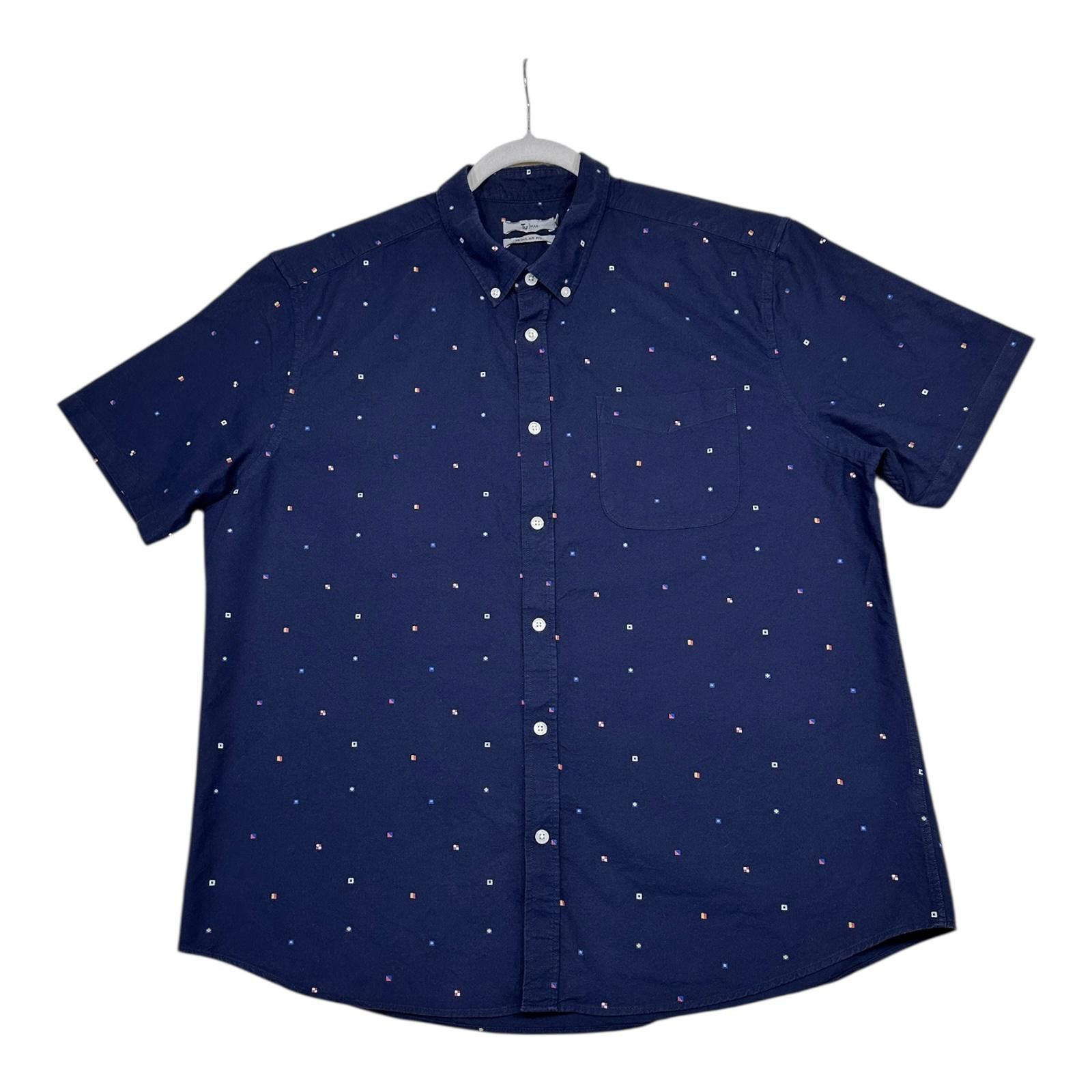Other Tu Man Shirt Men's UK Size XL Blue Regular Fit Short Sleeve Size US XL / EU 56 / 4 - 2 Thumbnail