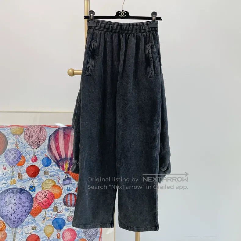 Balenciaga size S Faux Two-Piece Washed Pants