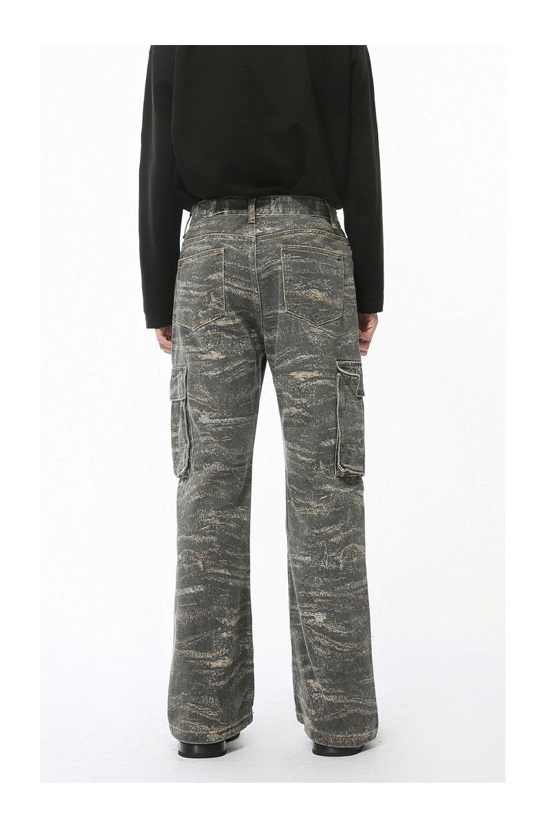 Japanese Brand × Jean Street distressed large pocket cargo camouflage slim jeans Size US 32 / EU 48 - 6 Thumbnail