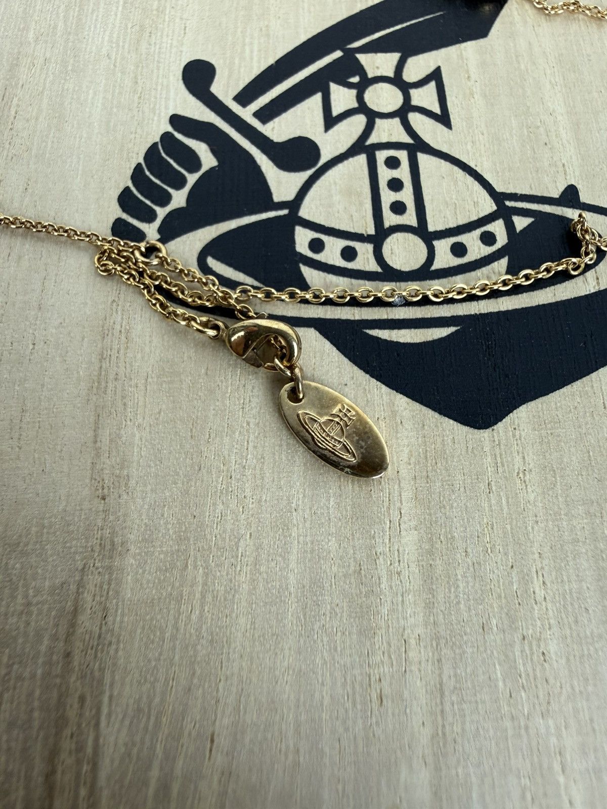 Vivienne Westwood Vivienne Westwood Doreen Paperclip Pendant Necklace In Gold Size ONE SIZE - 6 Thumbnail
