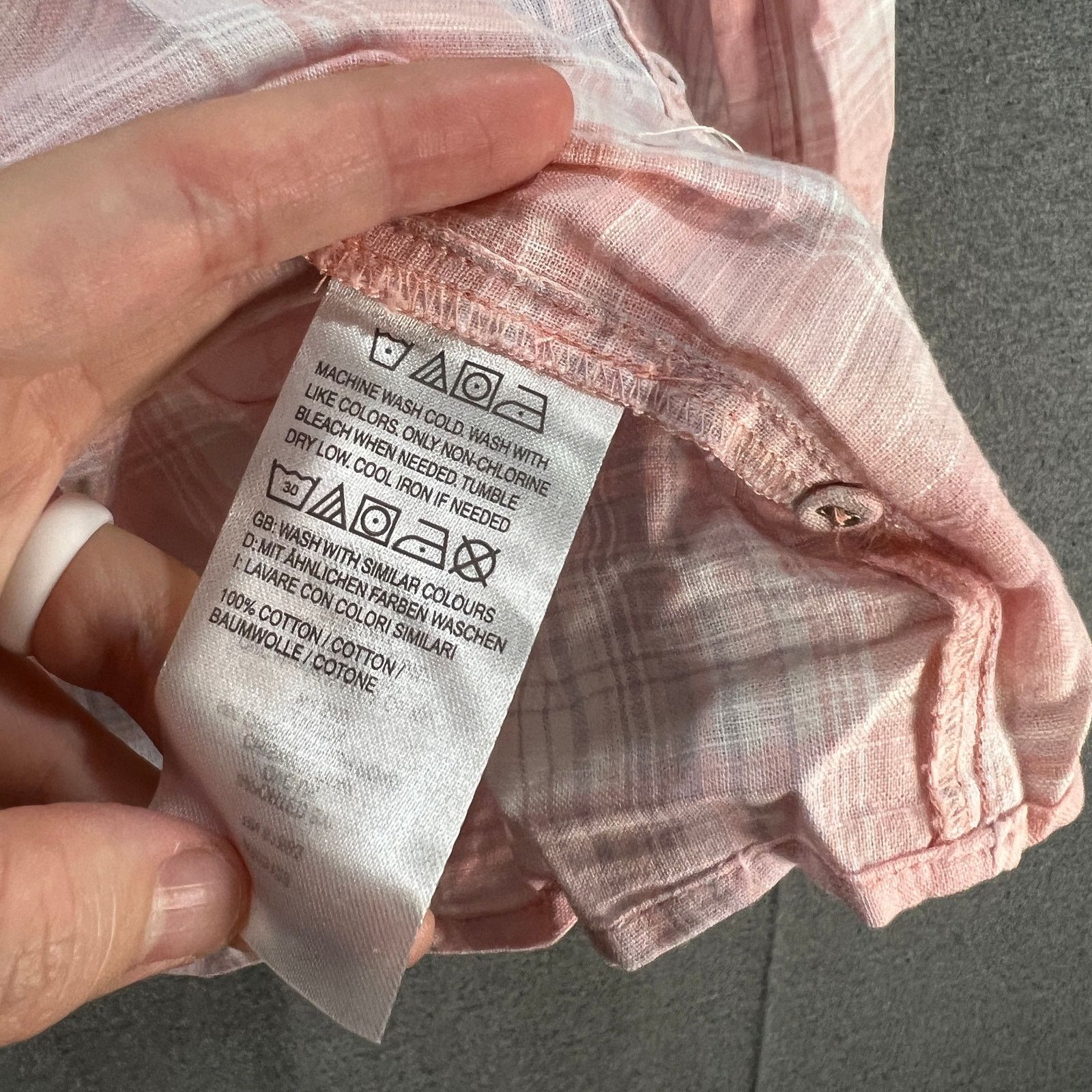 Other Candace Cameron Bure Plaid Y-Neck Shirt Rose Quartz, XX-Smal Size XXS / US 00 / IT 34 - 7 Thumbnail