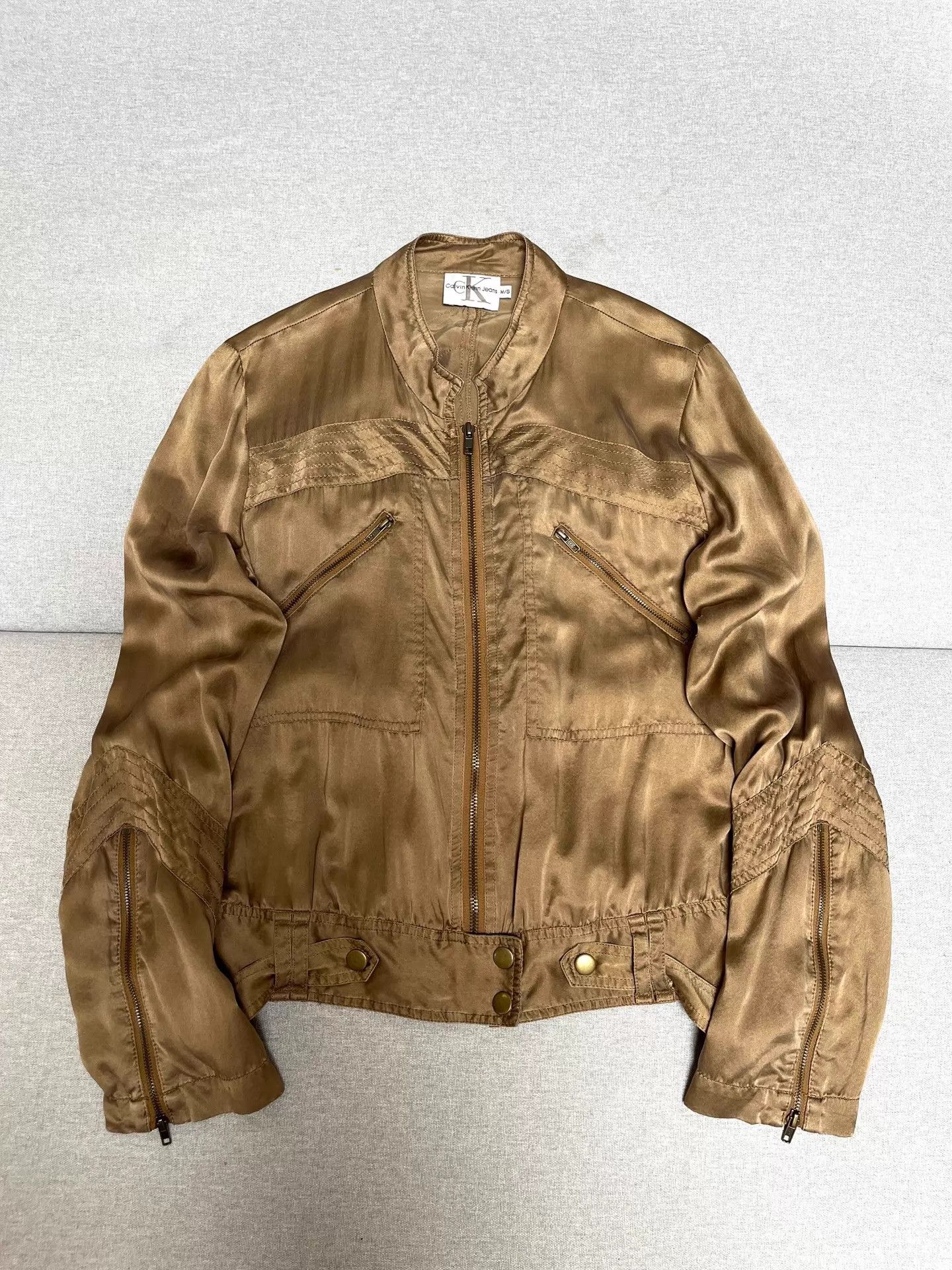 Calvin Klein Cavin Klein Jeans Vintage Silk Jacket 90ss Size M / US 6-8 / IT 42-44 - 1 Thumbnail