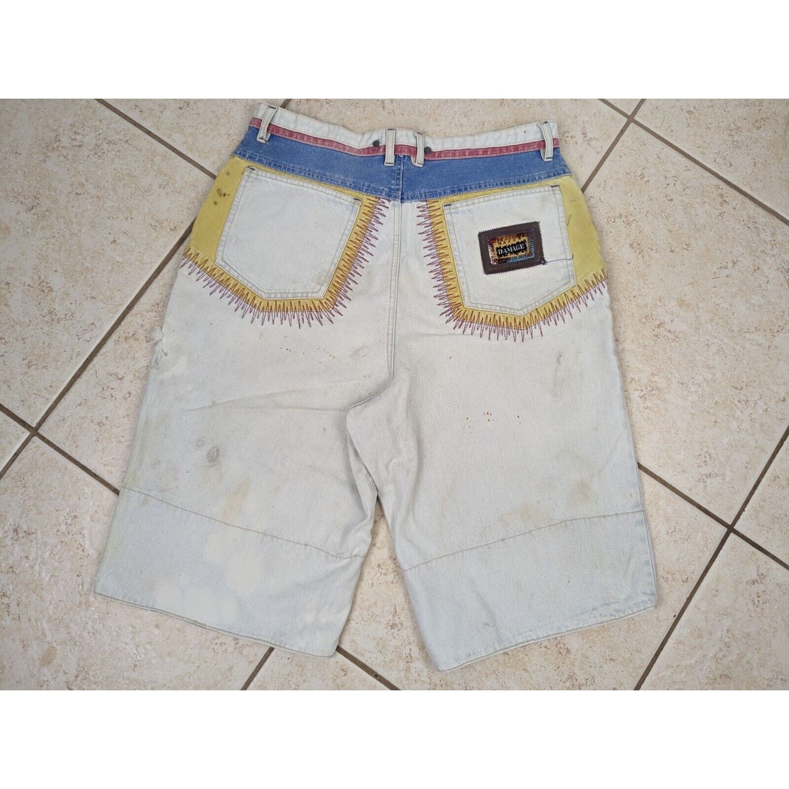 Other Vtg Major Damage 1990's Baggy Denim Shorts Jorts 36x12 Size US 36 / EU 52 - 10 Thumbnail