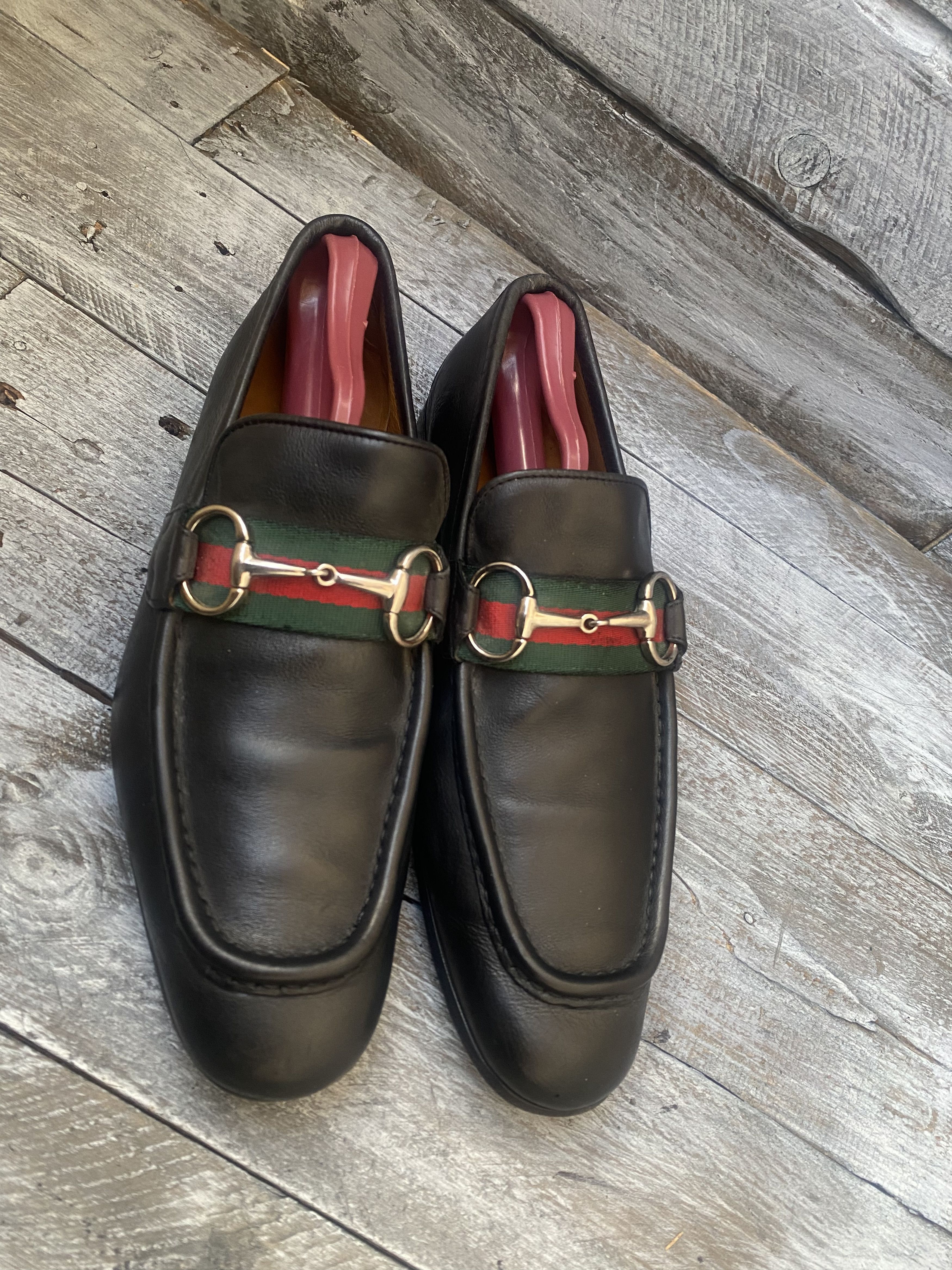 Designer × Gucci Gucci horsebit playboy three stripe jordan loafers sz 40E Size US 7 / EU 40 - 14 Thumbnail