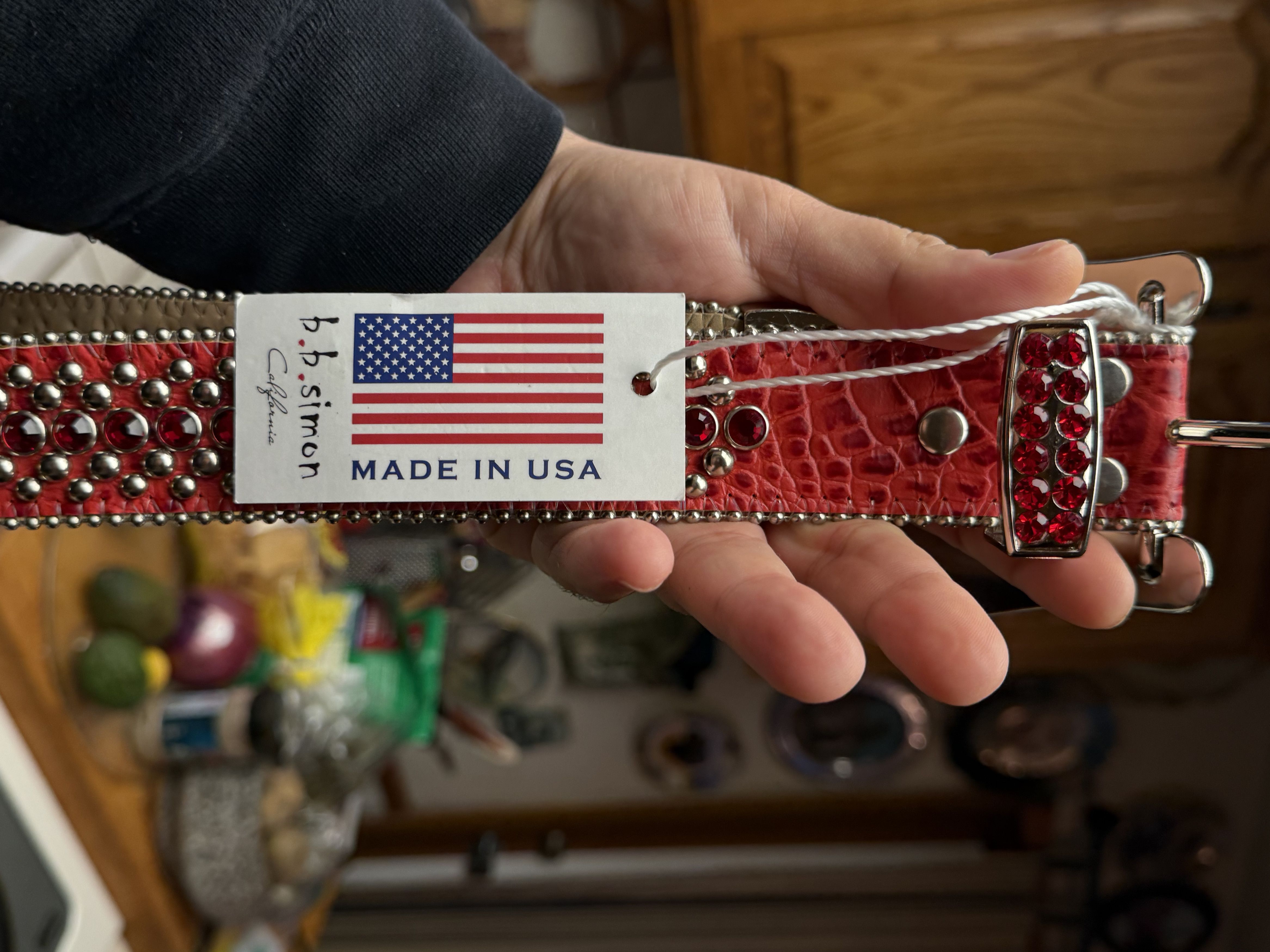 B.B. Simon Supreme X B.B. Simon Belt Red L/XL Size ONE SIZE - 5 Thumbnail