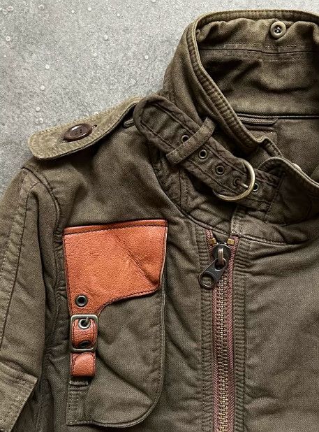 Share Spirit Homme SHARE SPIRIT Patchwork Leather Jacket Size US XS / EU 42 / 0 - 3 Thumbnail