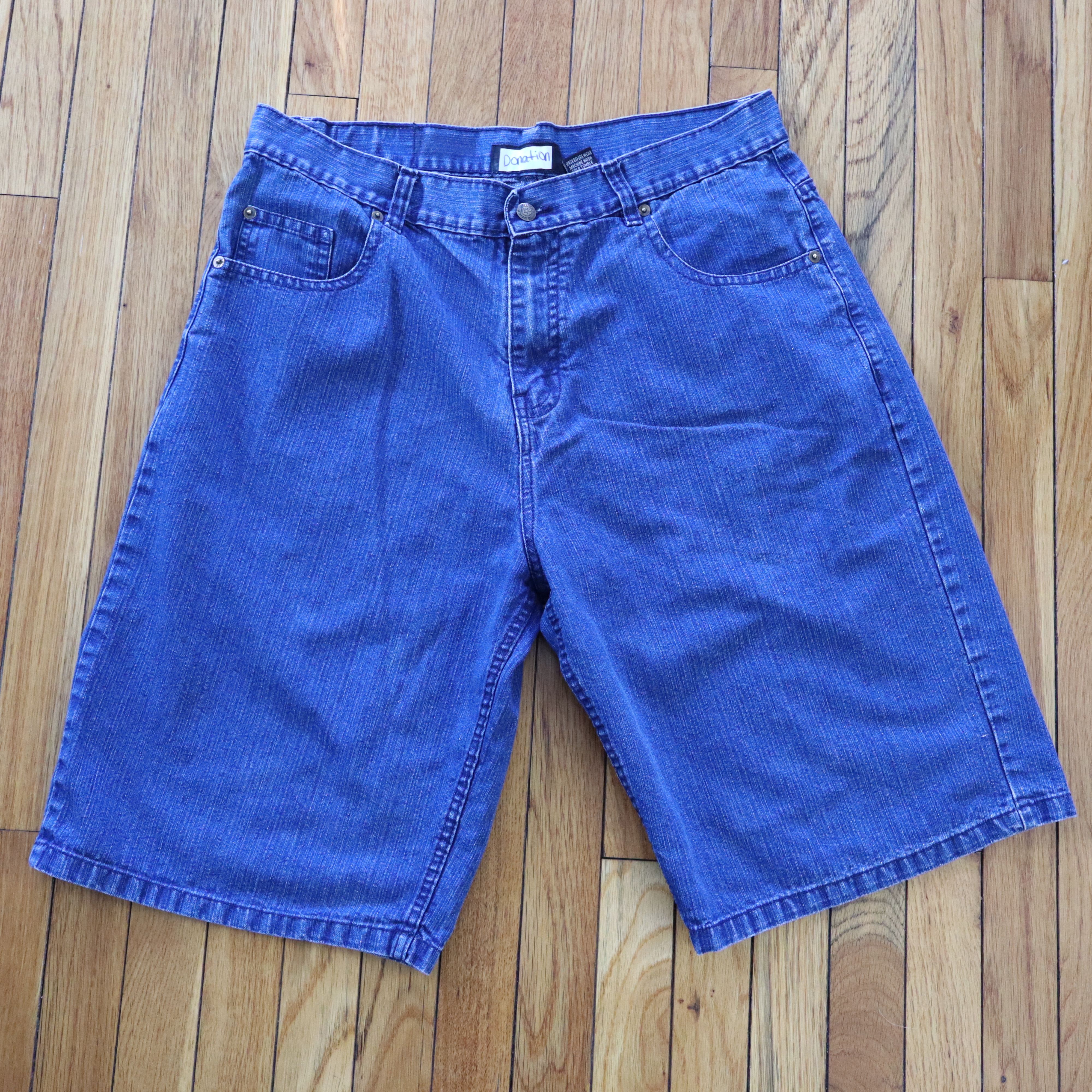 Ecko Unltd. × JNCO × Southpole Vintage 90s Y2K Wide Leg Baggy Skater Denim Shorts Jorts 35 Size US 35 - 1 Thumbnail