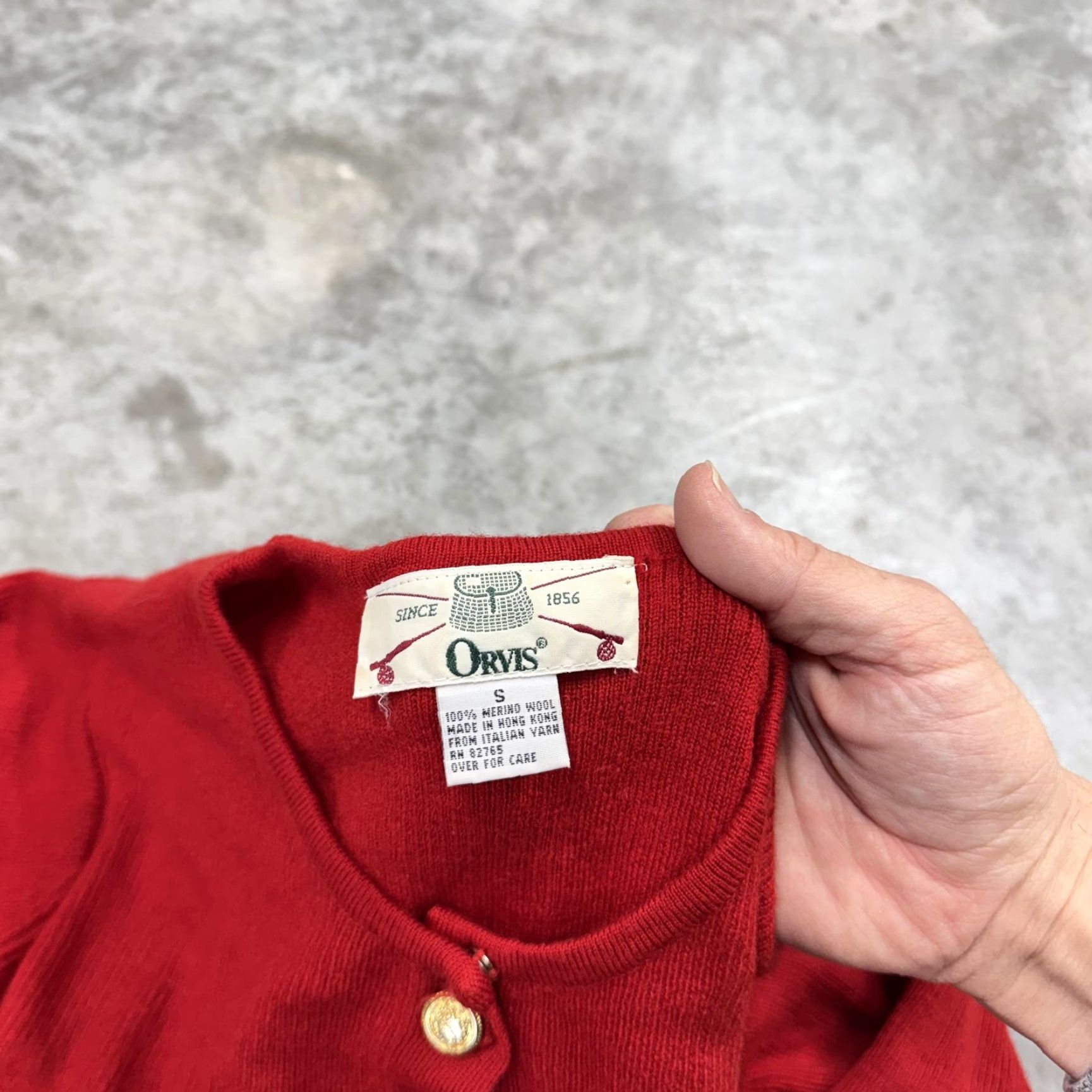 Orvis Orvis Cardigan Womens Small Red Wool Crewneck Knit Button Size S / US 4 / IT 40 - 5 Thumbnail