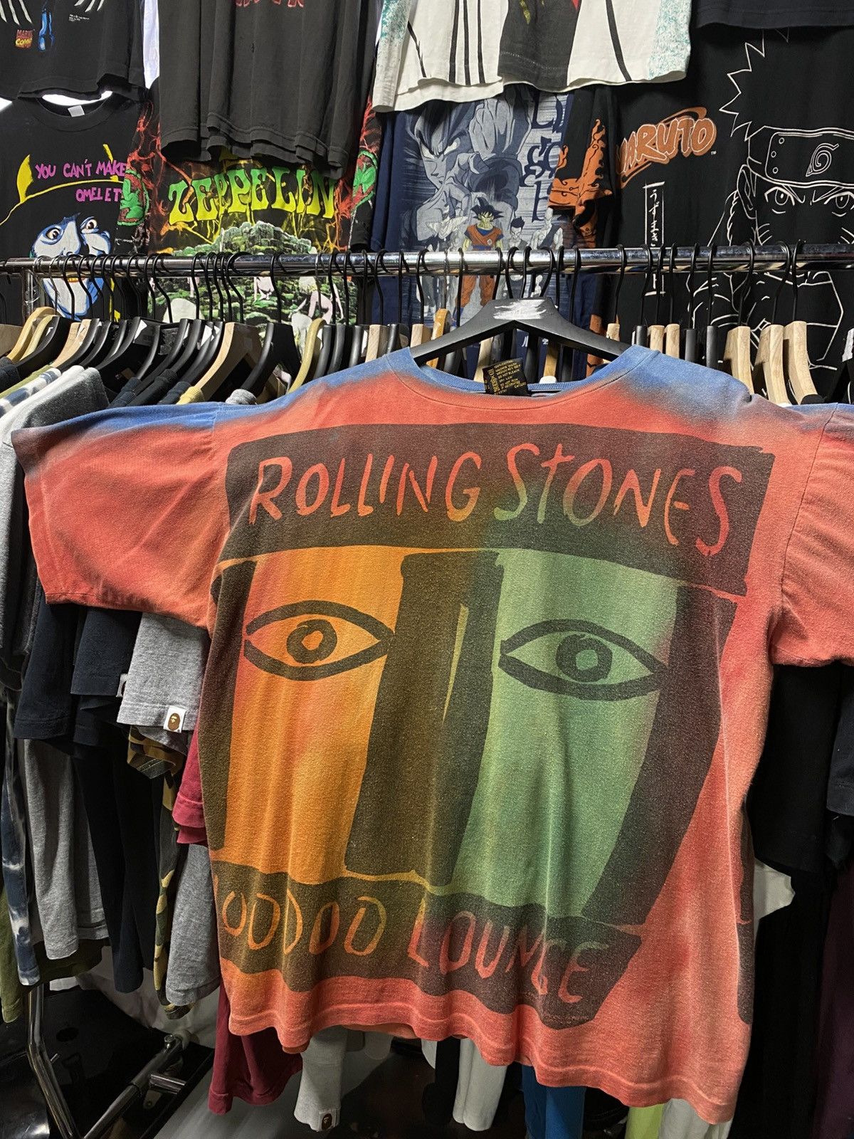 Band Tees Vintage 90’s Rolling Stones Voodoo Lounge Tiedye Shirt Large Size US L / EU 52-54 / 3 - 1 Thumbnail