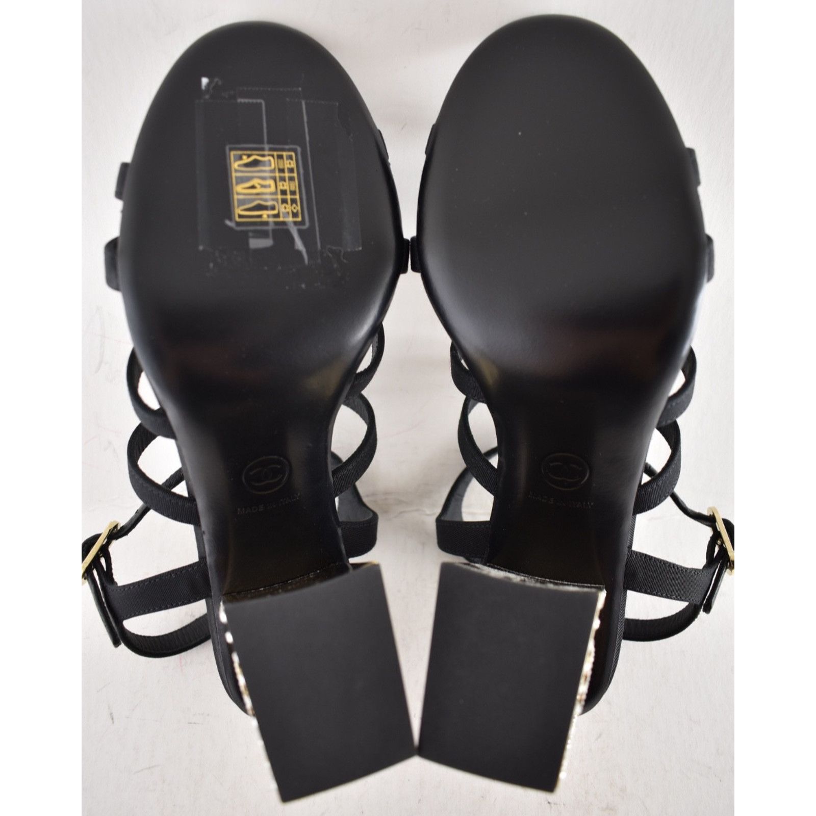 Chanel Chanel Crystal CC Logo Block Heel Sandals 37.5 Size US 7.5 / IT 37.5 - 18 Thumbnail