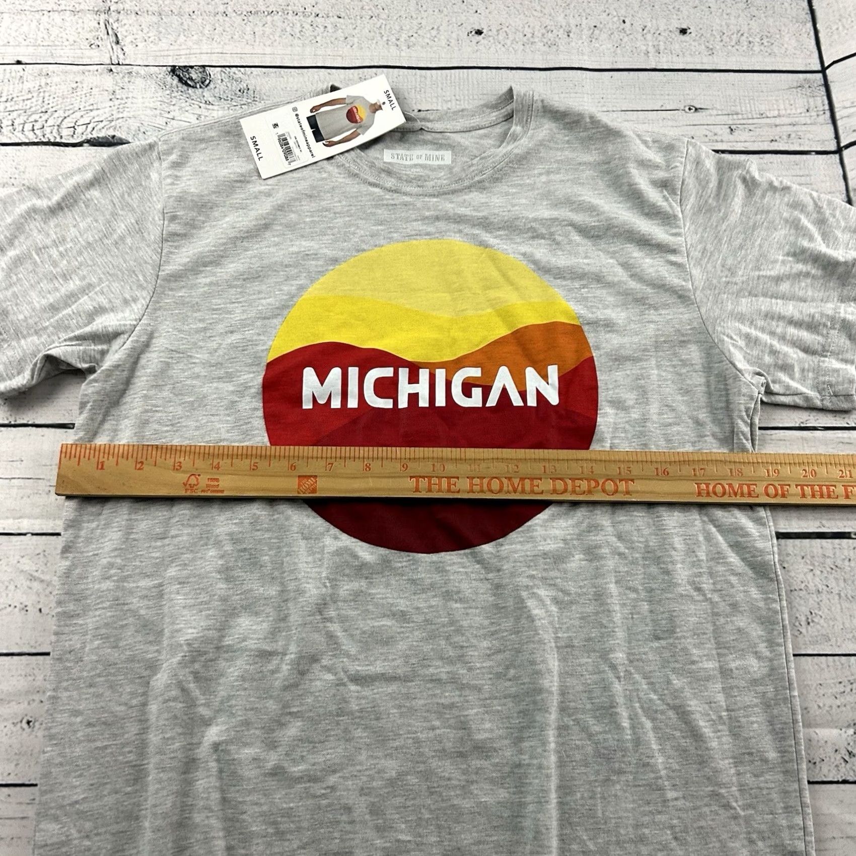 Vintage State Of Mine Michigan Short Sleeve T Shirt Mens S Gray Size US S / EU 44-46 / 1 - 4 Thumbnail