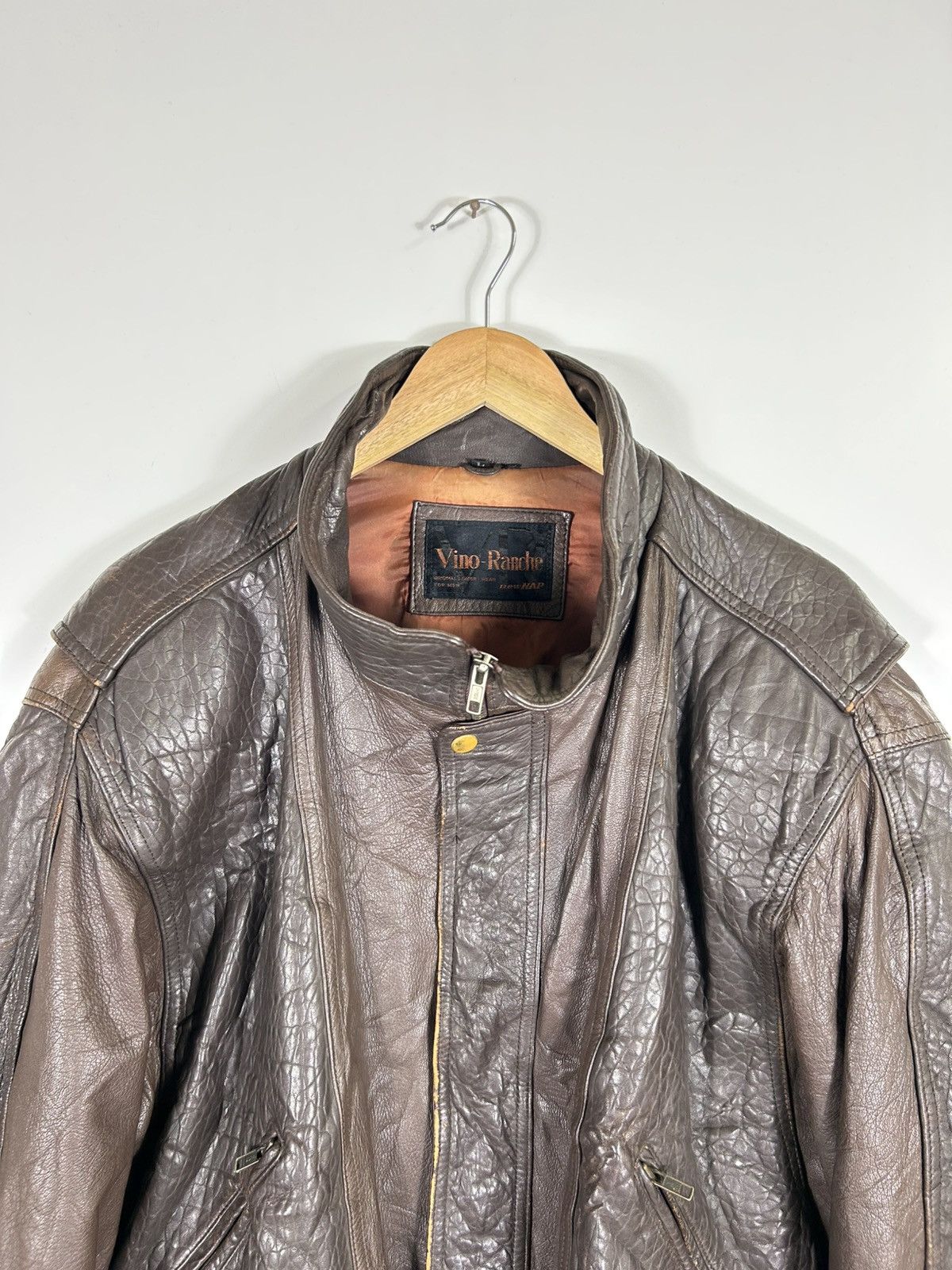 Leather ⚡️Vintage Vino-Ranche Leather Bomber Jacket Size US L / EU 52-54 / 3 - 4 Thumbnail