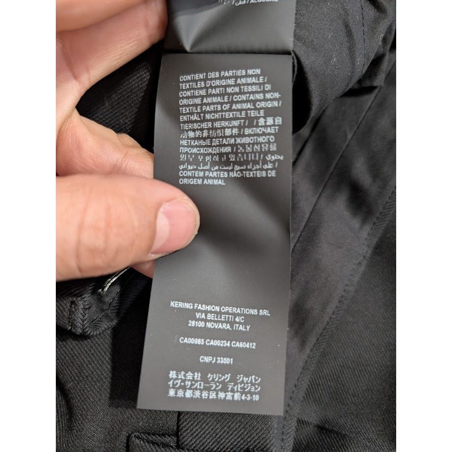Saint Laurent Paris o1rshd1 Twill Smoking Court Pant in Noir Size US 36 / EU 52 - 20 Thumbnail