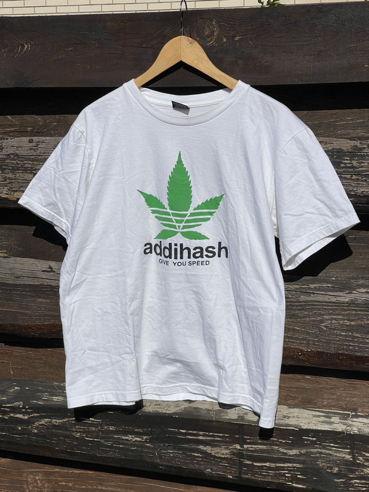 Vintage Y2K Addihash give you speed 420 weed smoking t-shirt tee Size US L / EU 52-54 / 3 - 2 Thumbnail