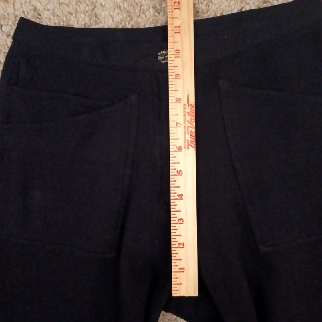 J. Jill J.Jill Cropped Pants Womens Size 6 Black Pockets 26x26 Mid Rise Nylon Rayon Spandex Flat Front Straight Inseam 26 Pants Women Size 28" / US 6 / IT 42 - 4 Thumbnail