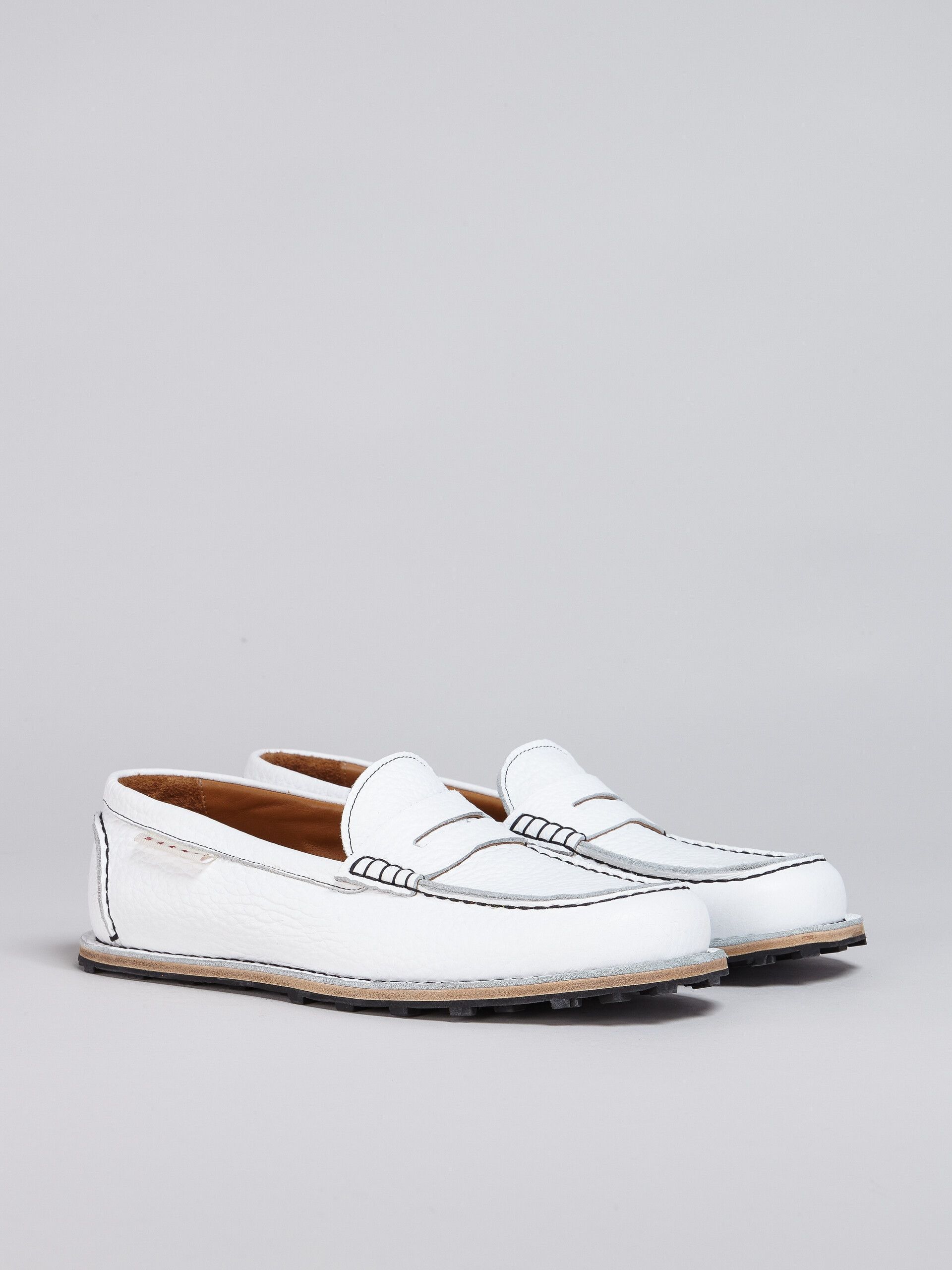 Marni o1y0225 Leather Loafers in White Size US 7 / EU 40 - 2 Thumbnail