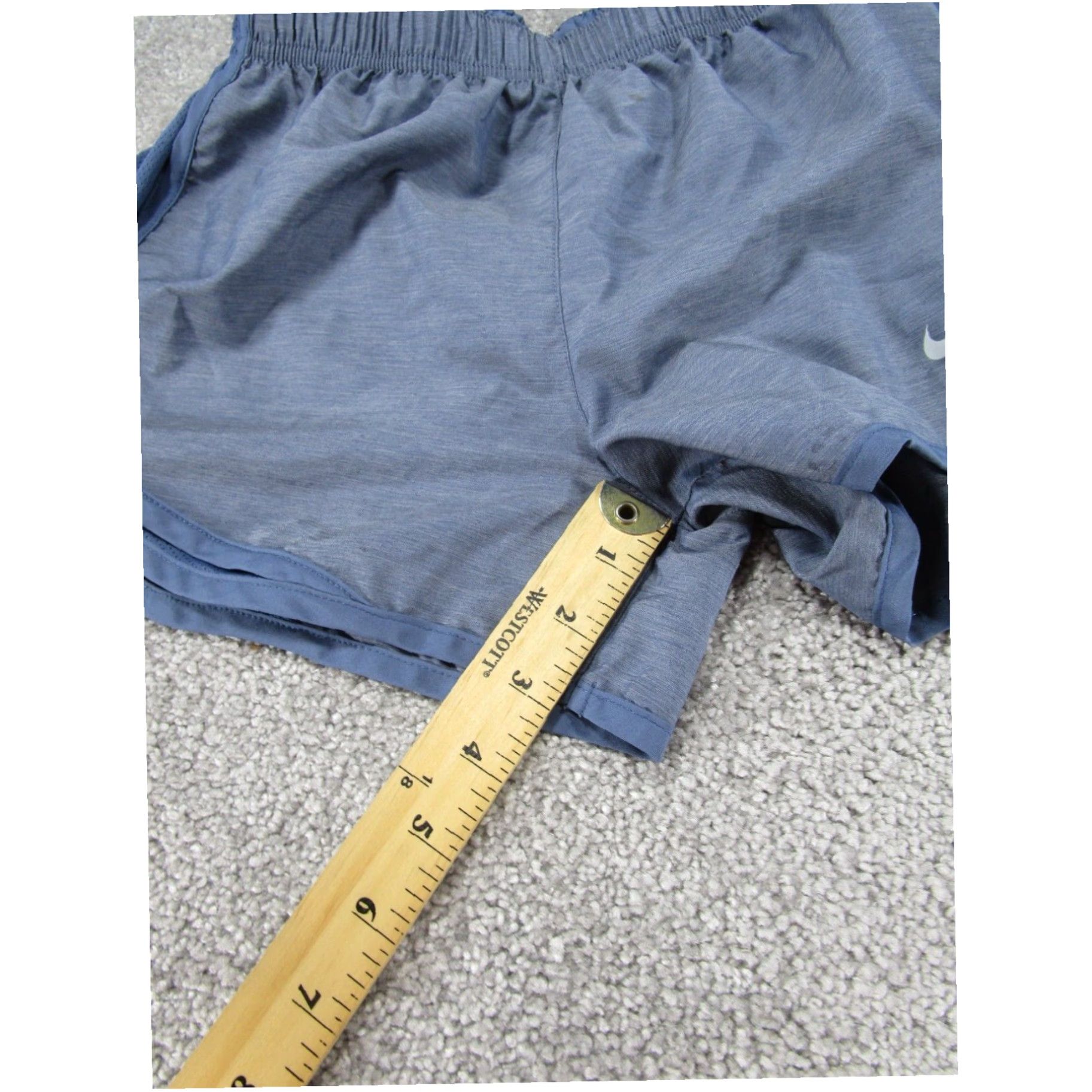 Nike Nike Women's Small Blue Gray Dri Fit Shorts Size 28" / US 6 / IT 42 - 4 Thumbnail