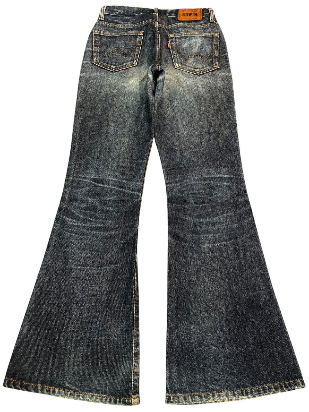 Edwin × Japanese Brand × Seditionaries Vintage Y2k Edwin 400 Bootcut Flared Faded Jeans Size US 26 / EU 42 - 2 Thumbnail