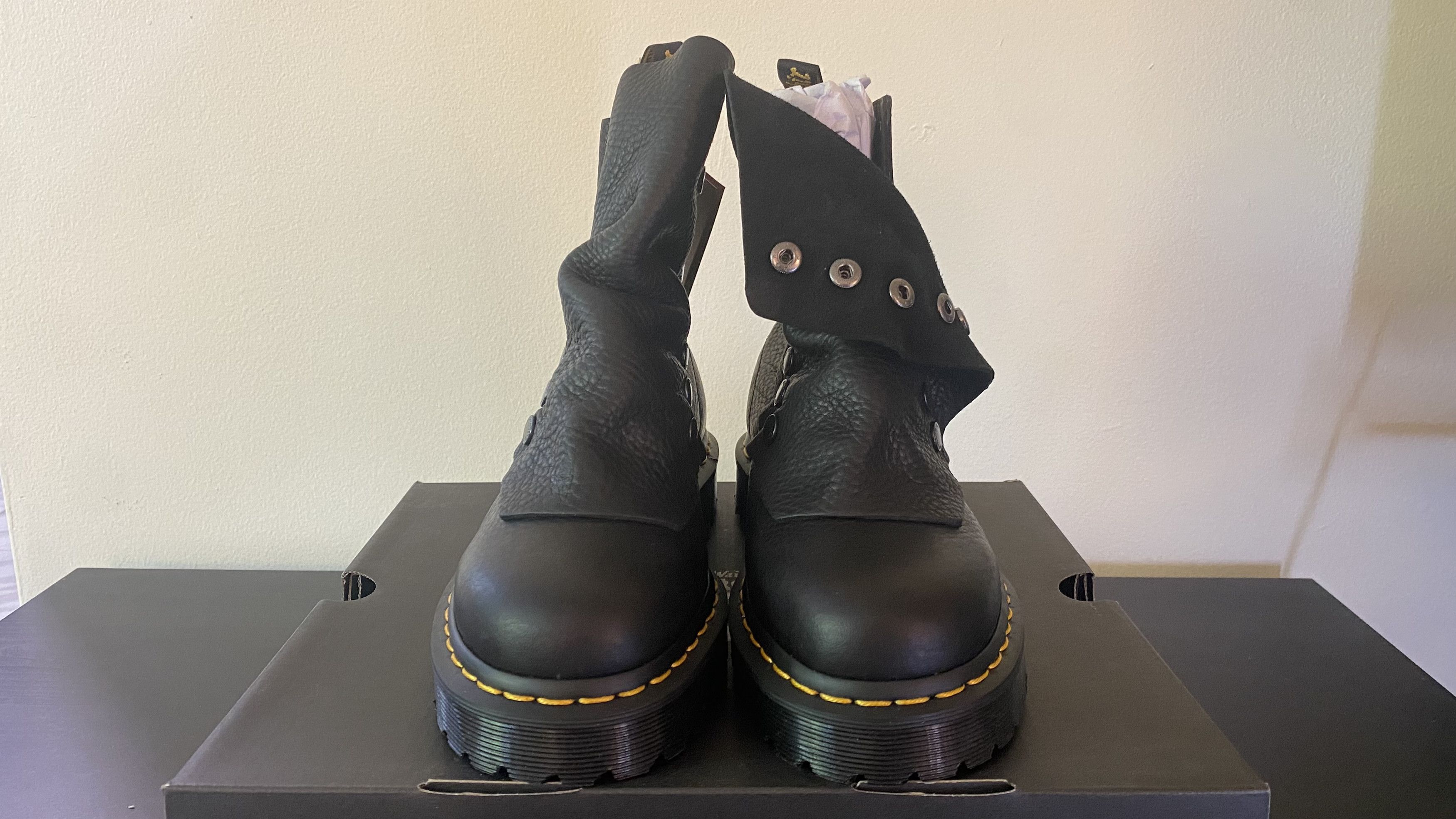 Dr. Martens × Yohji Yamamoto LIMI feu × Dr. Martens DOT BUTTON BOOTS Size US 9 / IT 39 - 4 Thumbnail