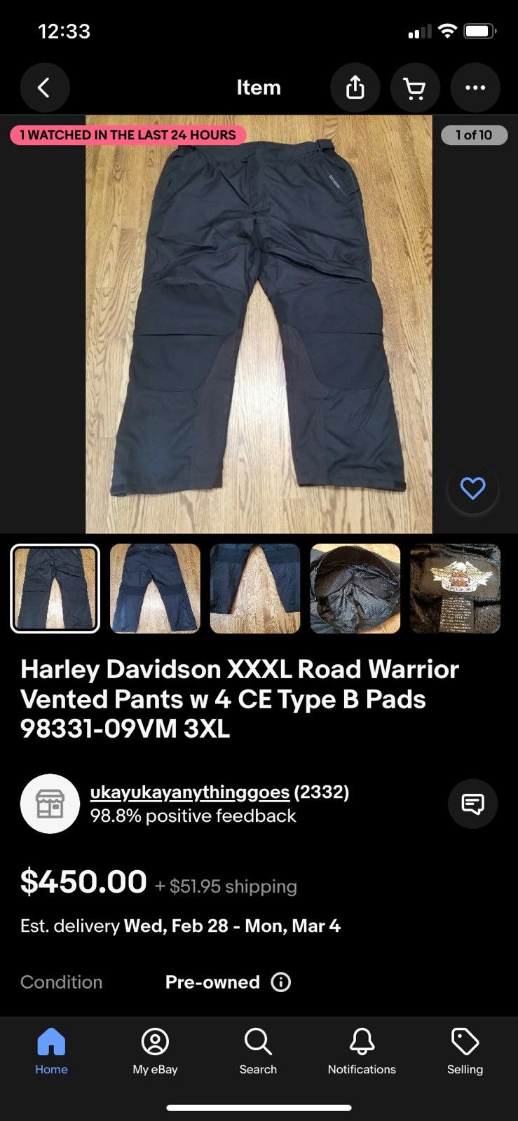 Harley Davidson Road Warrior Vented Pants
