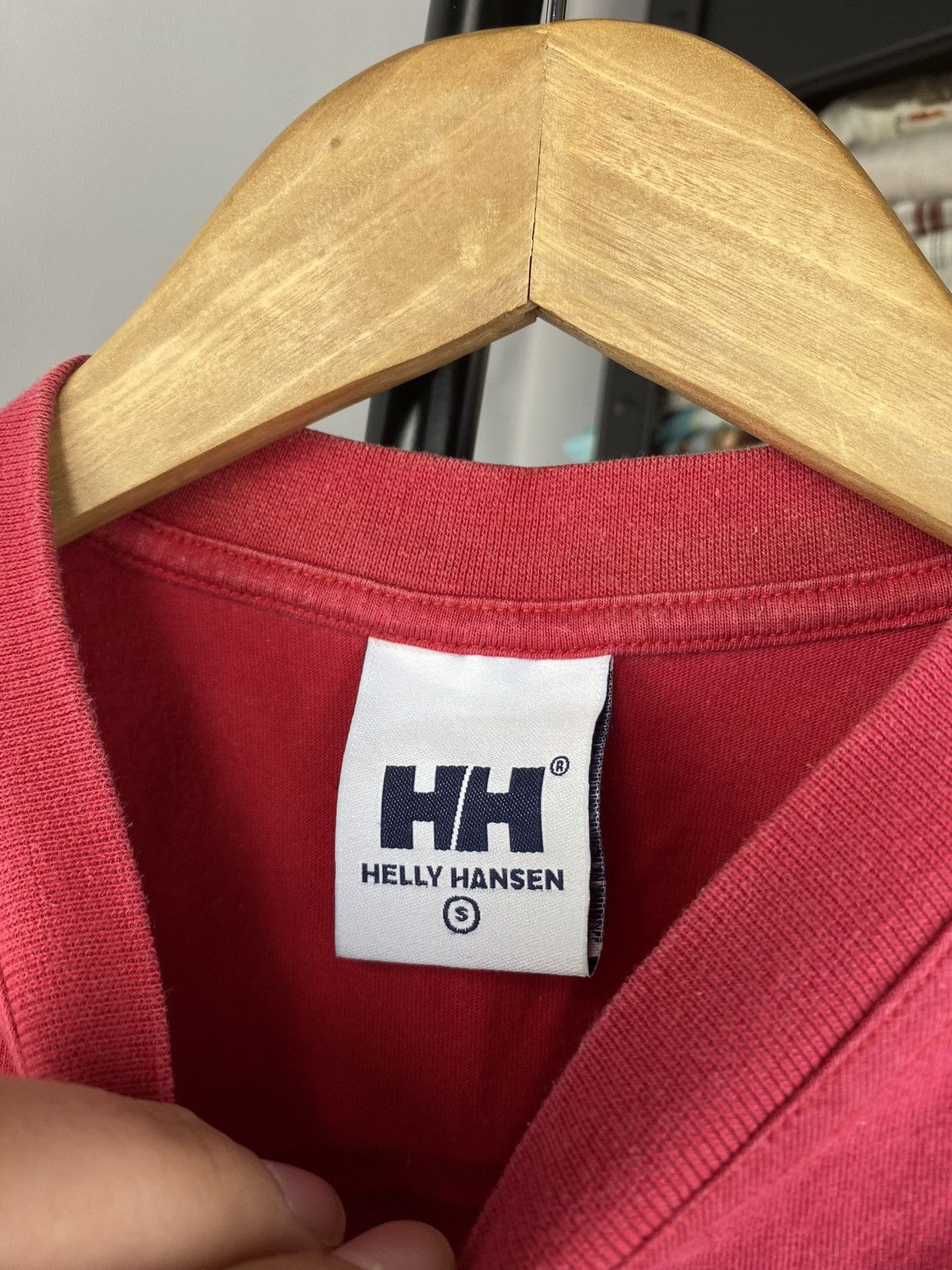 Helly Hansen × Vintage 🔥Vntg Helly Hansen Red Shirt Cyber Logo Opium Tee mens Size US S / EU 44-46 / 1 - 5 Thumbnail