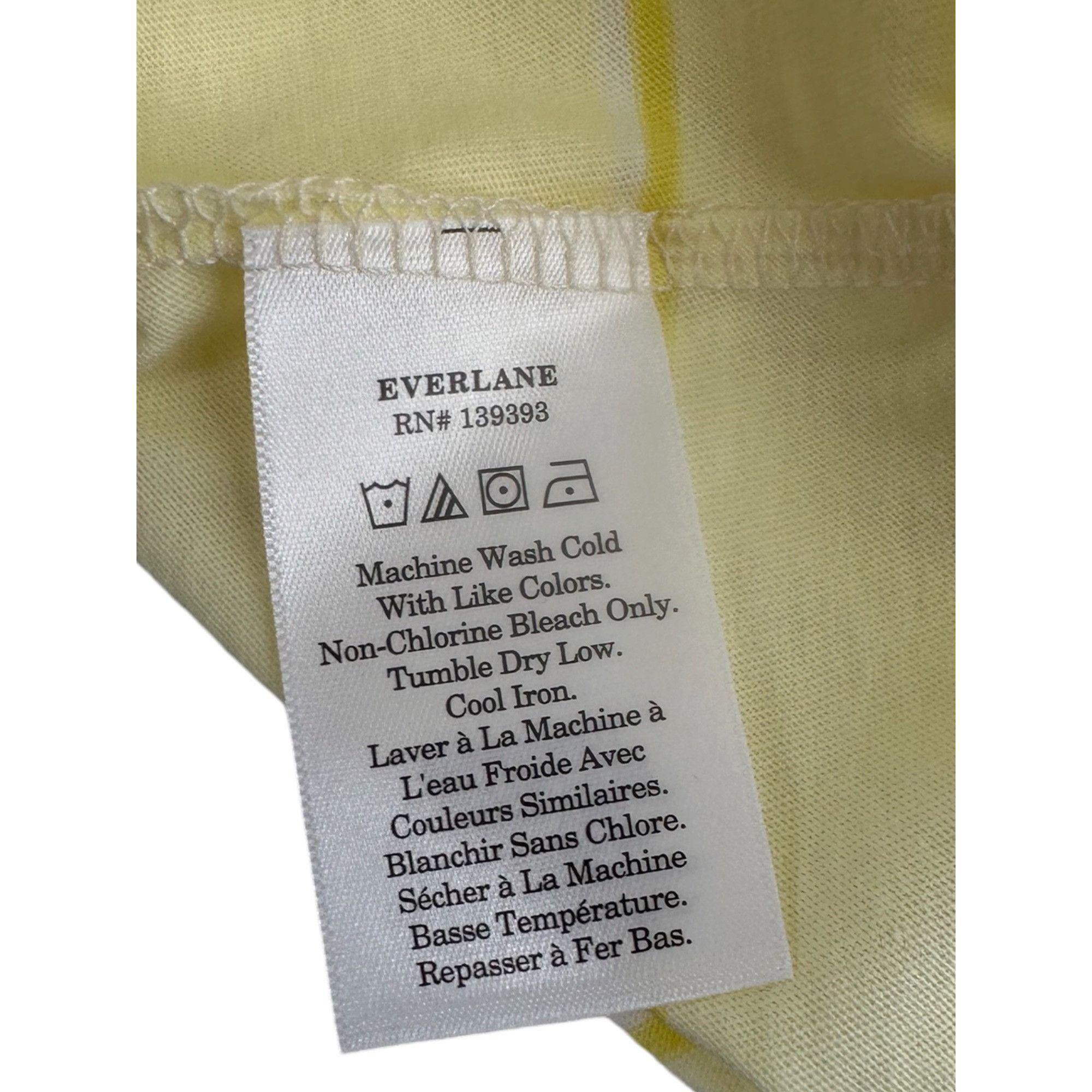 Everlane Everlane Women’s Striped Basic Tee Small Yellow White Organi Size S / US 4 / IT 40 - 3 Thumbnail