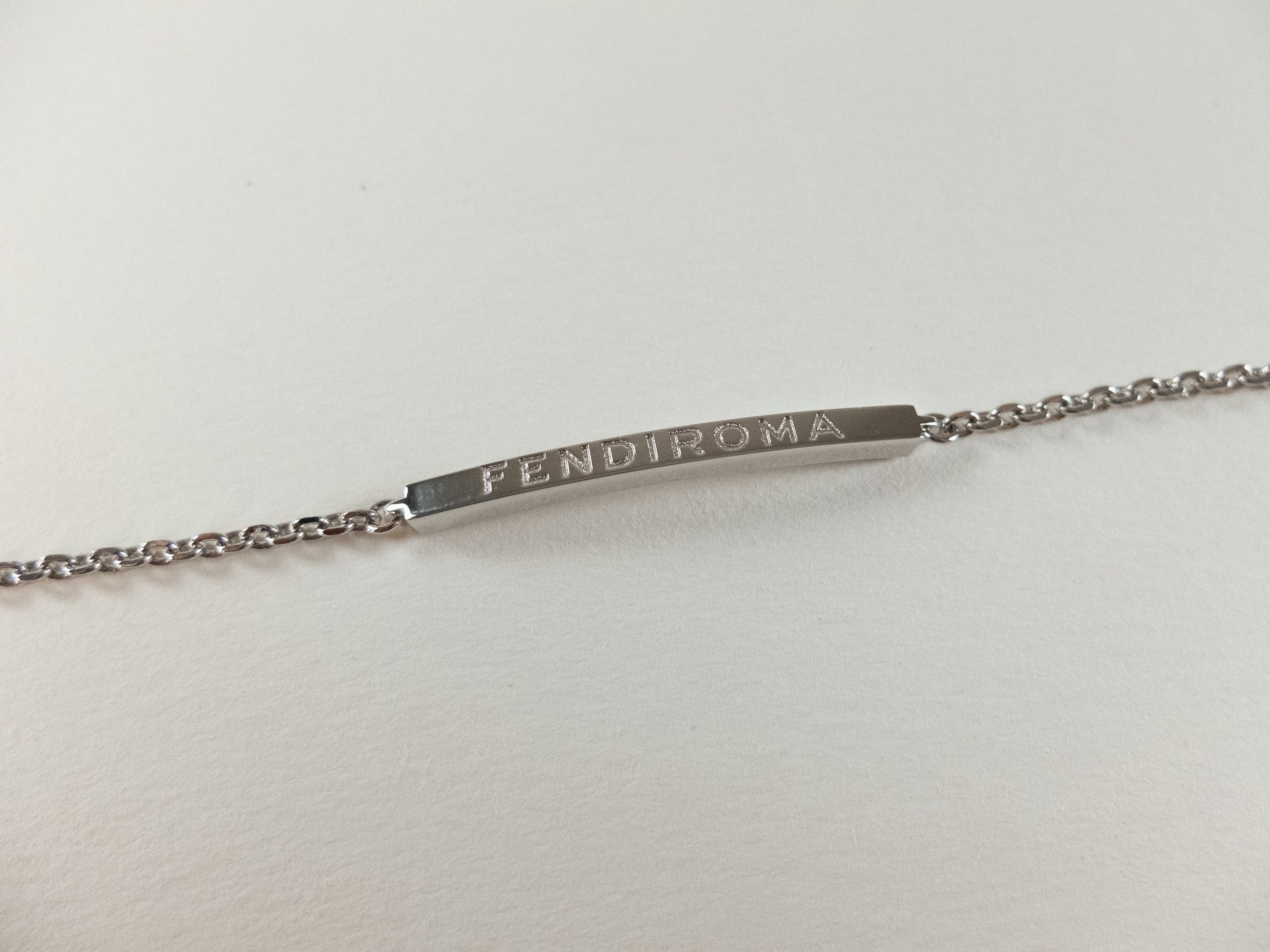 Fendi FENDI Roma palladium metal logo bracelet Medium Size ONE SIZE - 5 Thumbnail