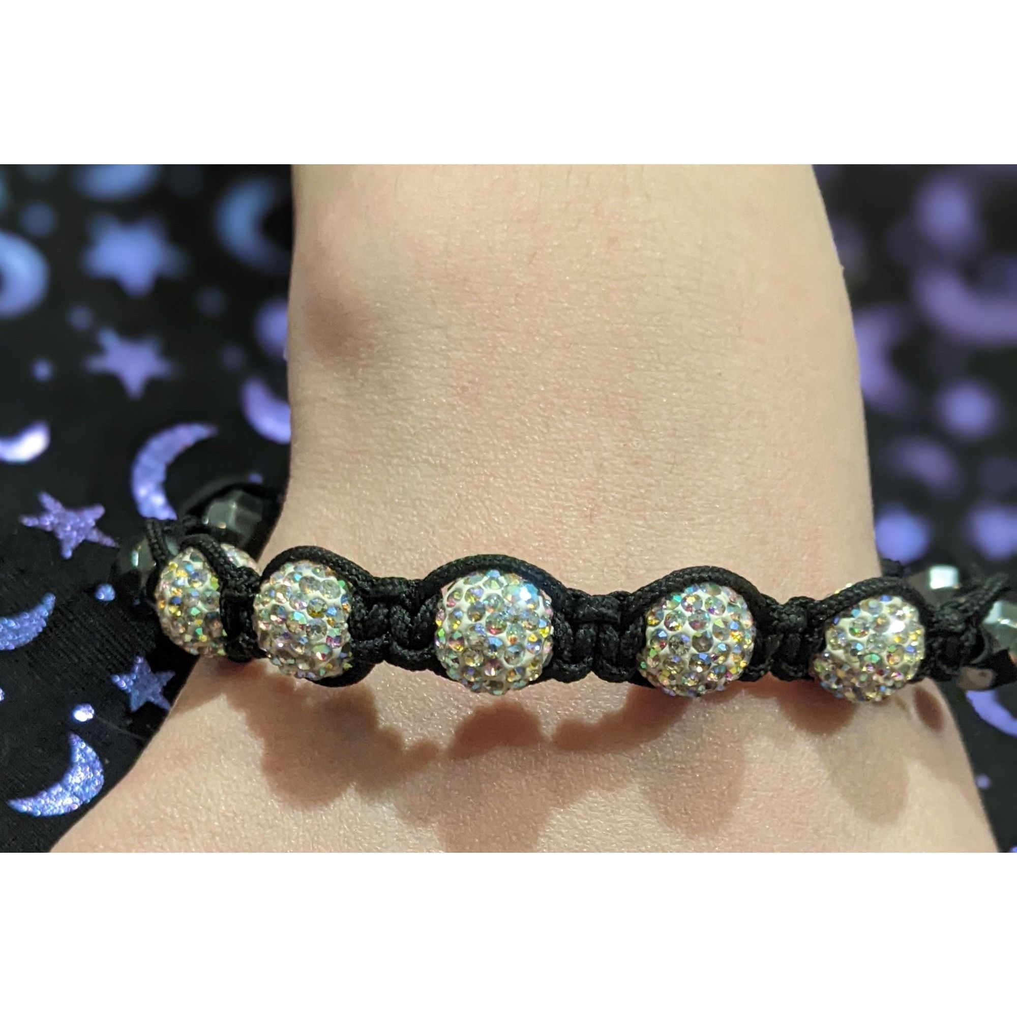 Other Black Aurora Borealis Beaded Shambala Bracelet Size ONE SIZE - 1 Thumbnail