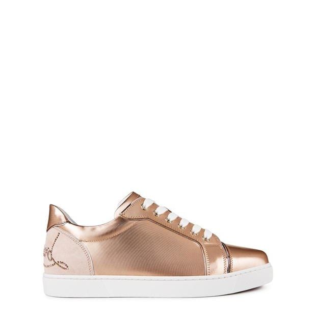 Christian Louboutin Fun Vieira Crystal Embellished Metallic Sneakers Size US 10 / IT 40 - 1 Thumbnail