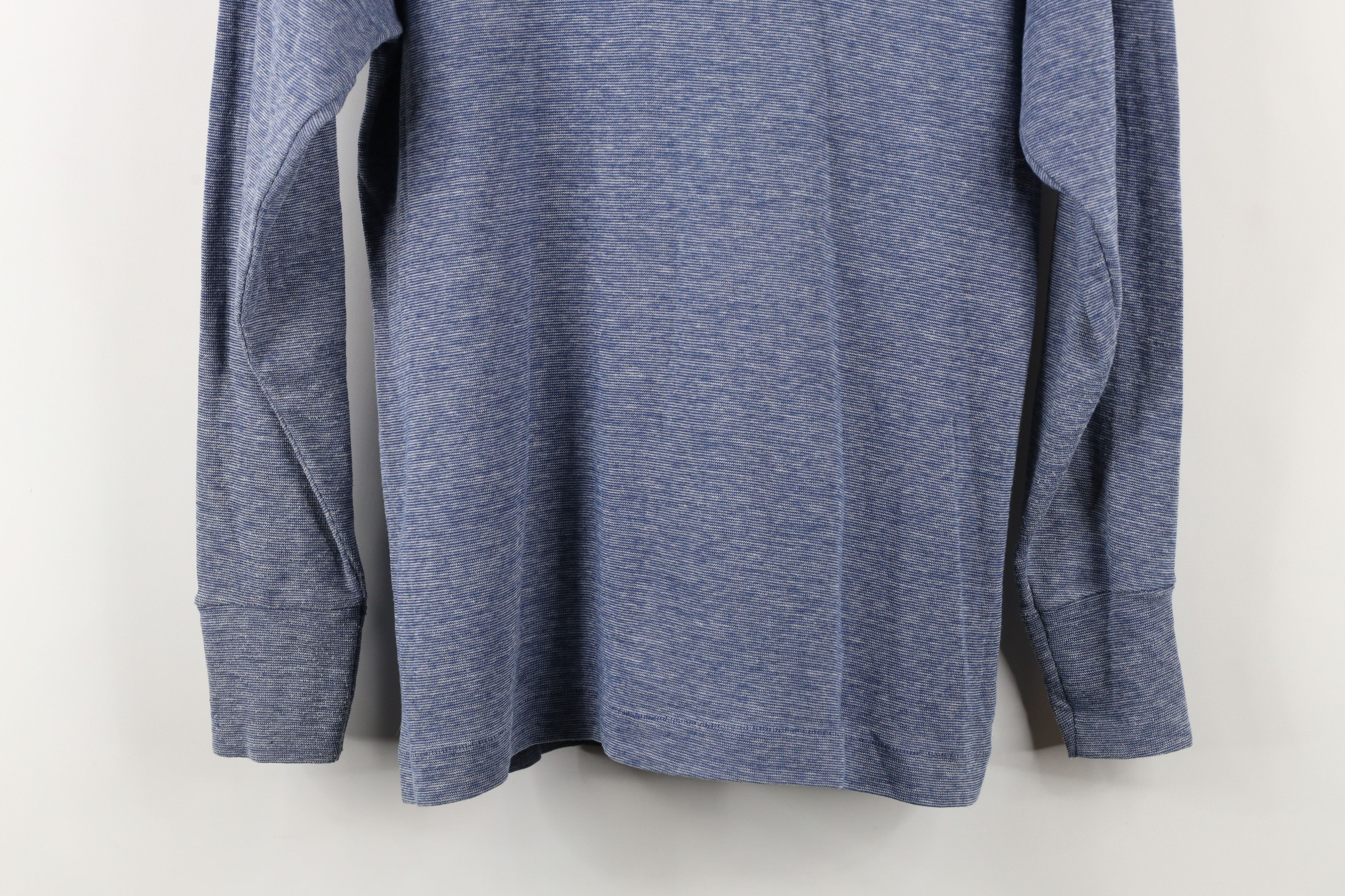 Vintage Vintage 70s Streetwear Blank Turtleneck T-Shirt Blue Size US S / EU 44-46 / 1 - 9 Thumbnail