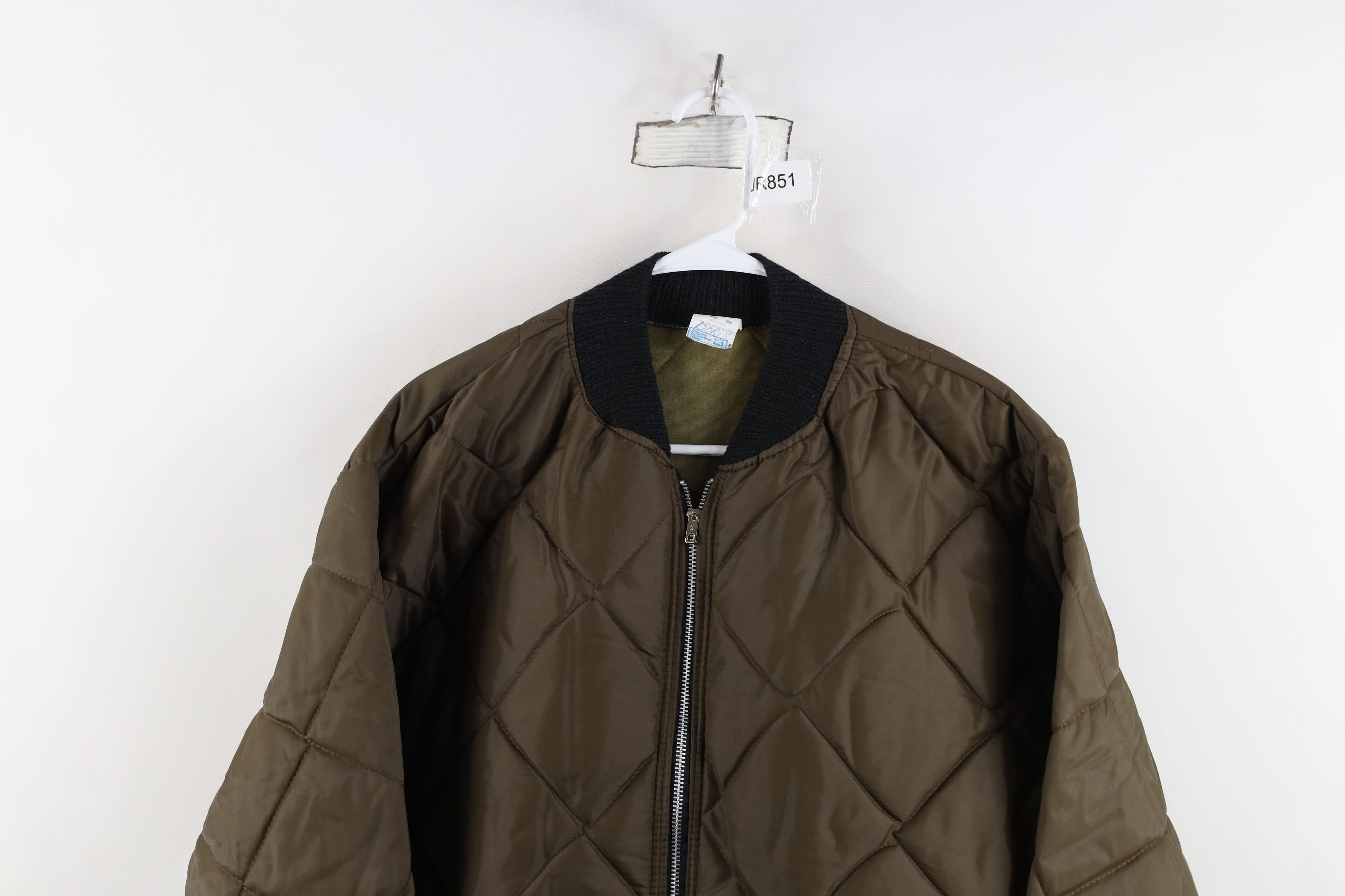 Vintage Vintage 70s Streetwear Blank Quilted Puffer Jacket Brown USA Size US XL / EU 56 / 4 - 2 Thumbnail