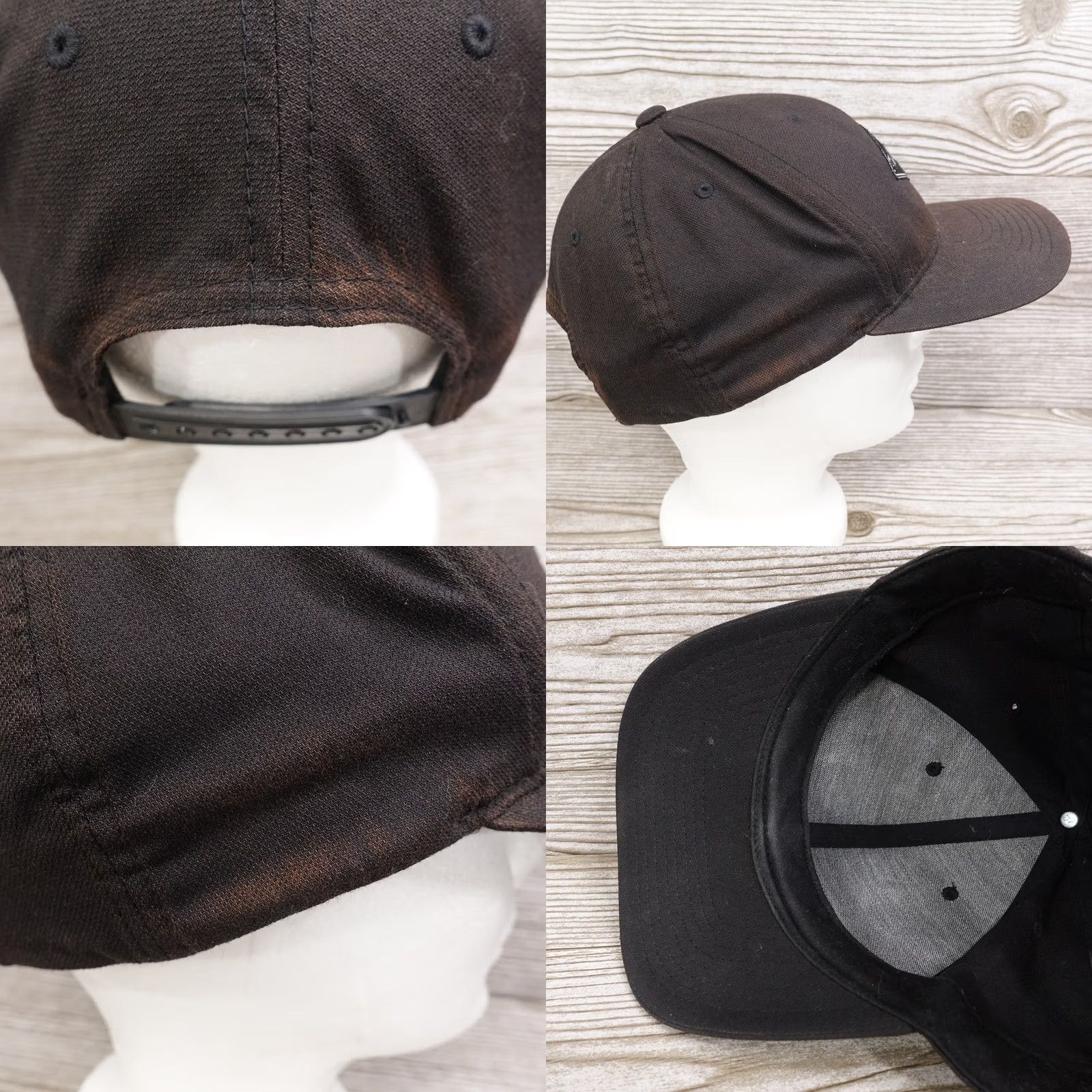TravisMathew TRAVIS MATHEW BLACK ADJUSTABLE CURVE SNAPBACK BASEBALL HAT CAP STAINED UNISEX ADULT ONE SIZE CAP BLACK CAP Size ONE SIZE - 8 Thumbnail