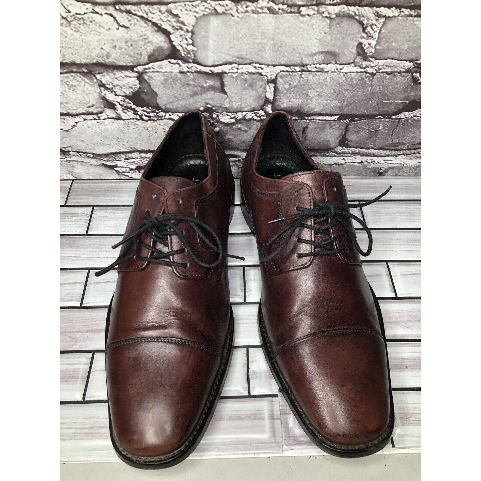 Johnston & Murphy J. Murphy Johnston & Murphy Burgundy Leather Oxfords Dress S Size US 10.5 / EU 43-44 - 13 Thumbnail