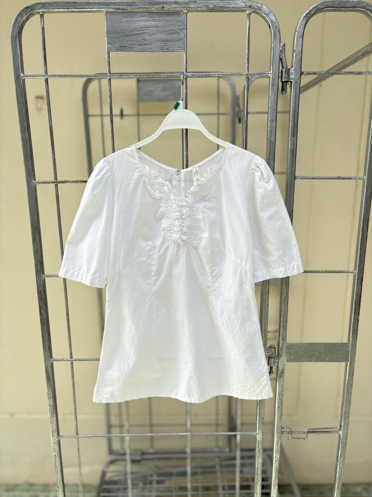 Junya Watanabe Junya Watanabe • Comme des Garcons white blouse Size S / US 4 / IT 40 - 1 Thumbnail