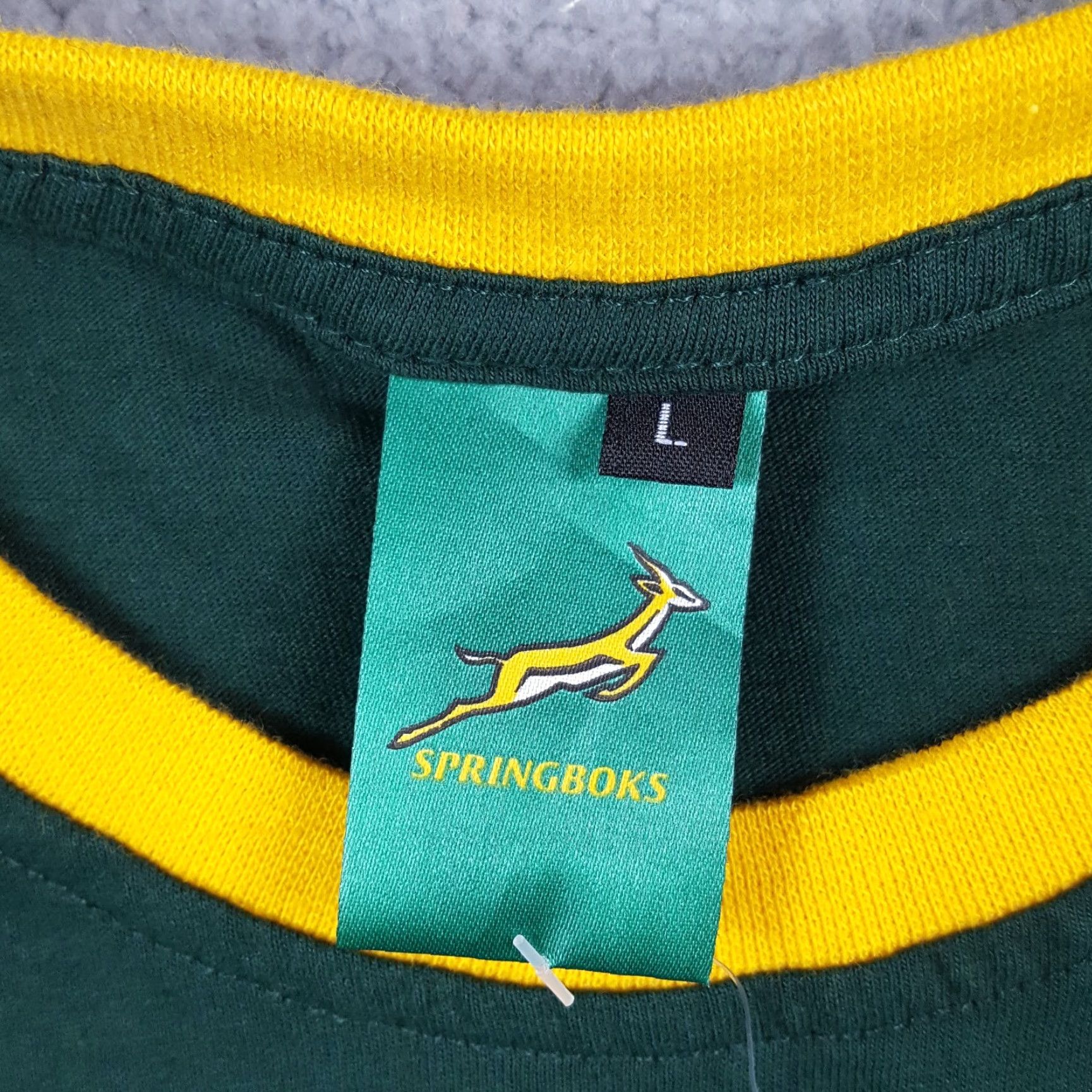 Vintage Springboks Shirt Men Large South Africa World Cup Rugby Champs Green Cotton Embroidered Logo Vintage 90s 00s Y2K Field T Shirt Size US L / EU 52-54 / 3 - 7 Thumbnail