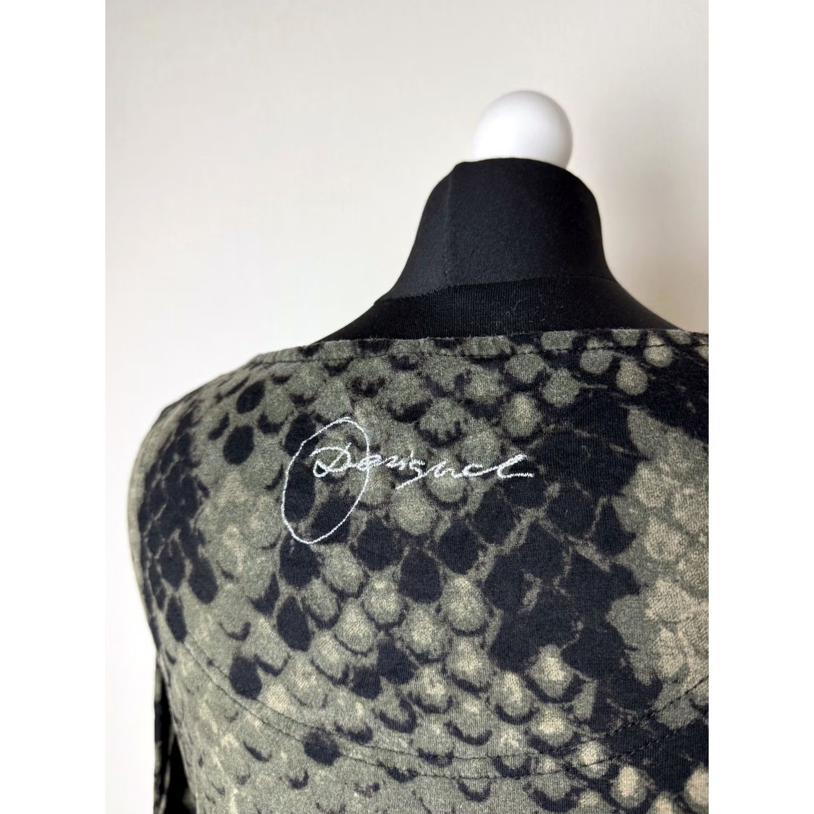 Desigual Desigual Womens Long Sleeve Shirt M Brown Cotton T-Shirt Size M / US 6-8 / IT 42-44 - 5 Thumbnail