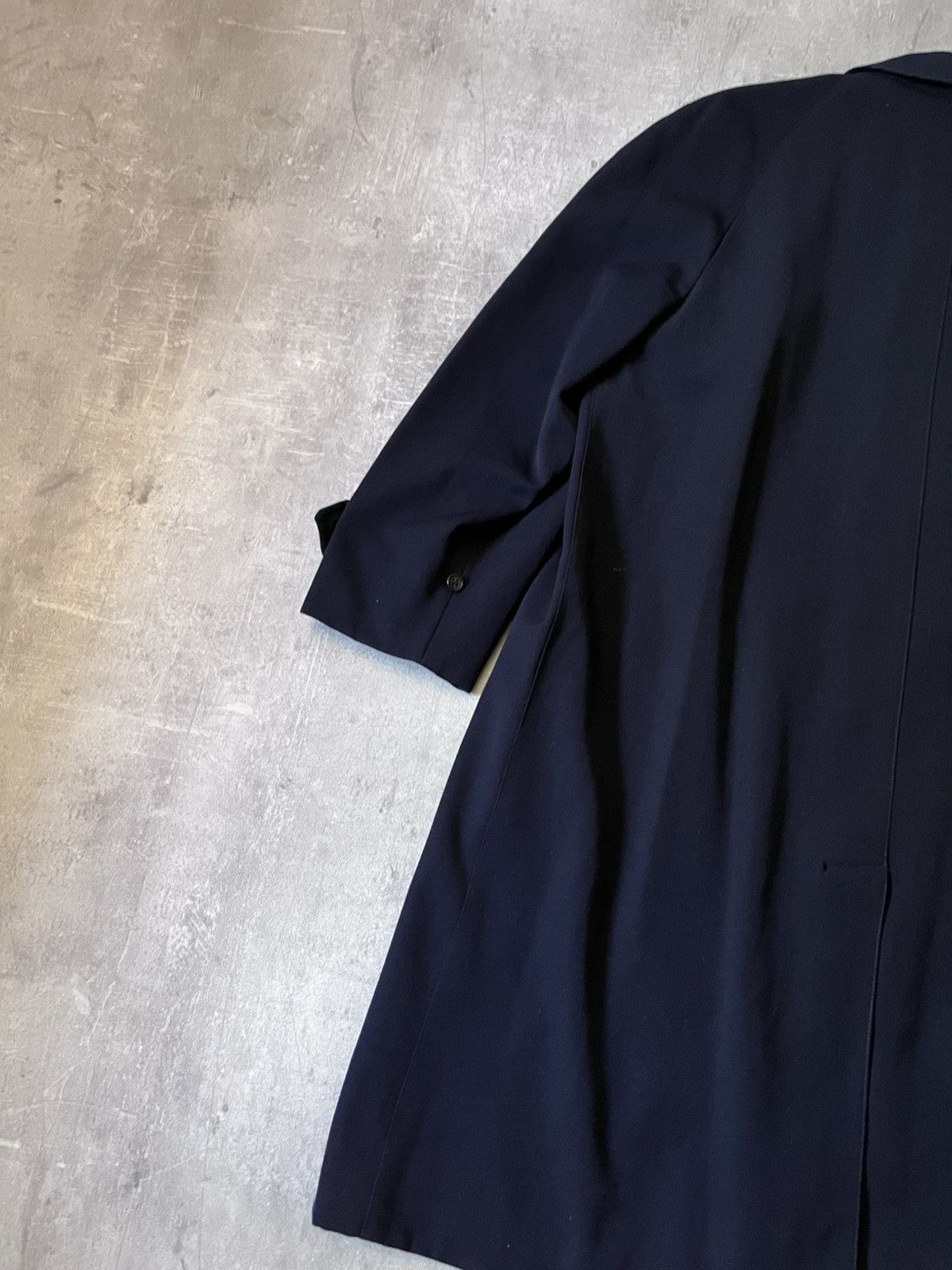 Burberry Burberrys Vintage Wool Long Coat Navy 90s Size US L / EU 52-54 / 3 - 7 Thumbnail