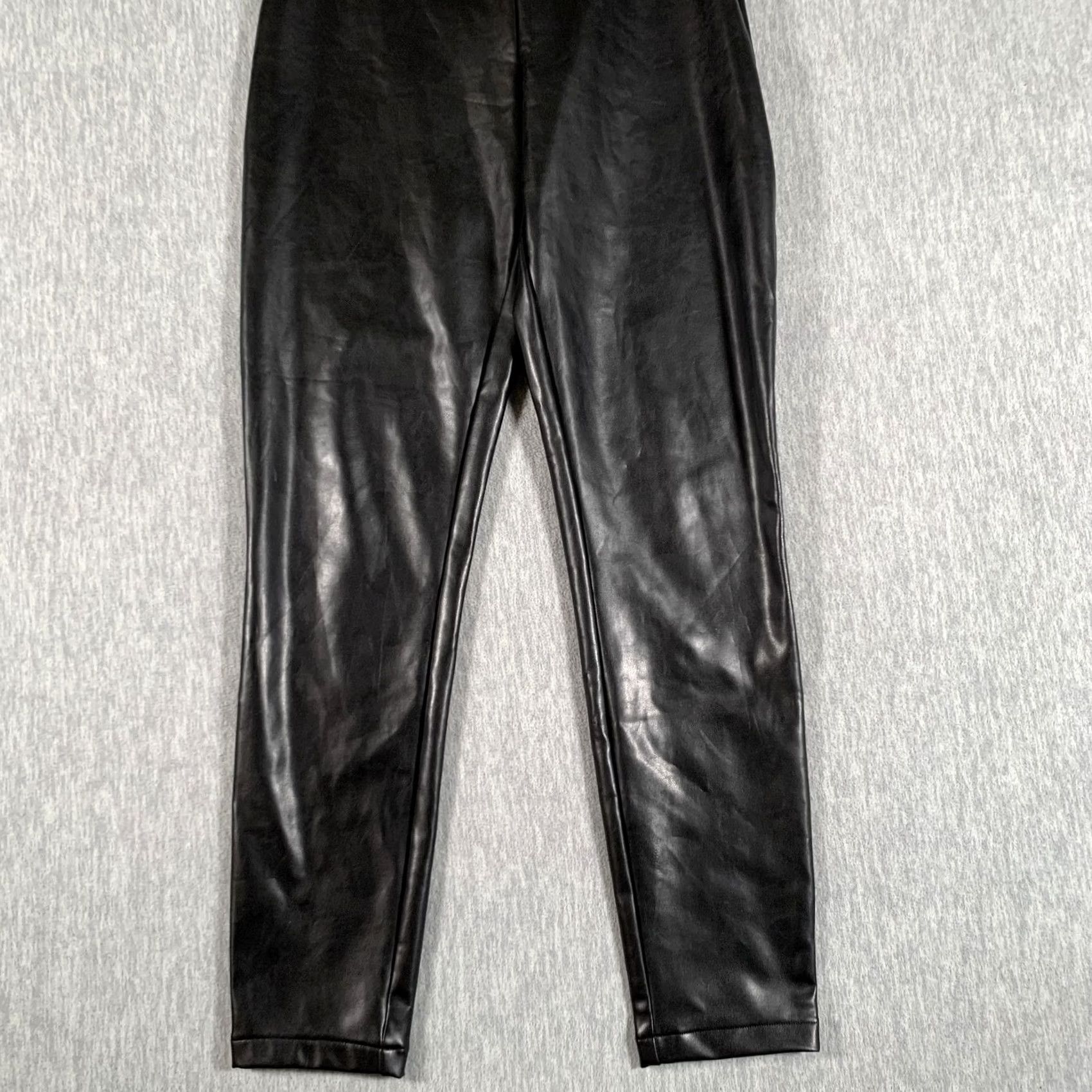 Abercrombie & Fitch Abercrombie & Fitch Pants Womens Small Black High Rise Vegan Leather Leggings Size 28" / US 6 / IT 42 - 3 Thumbnail