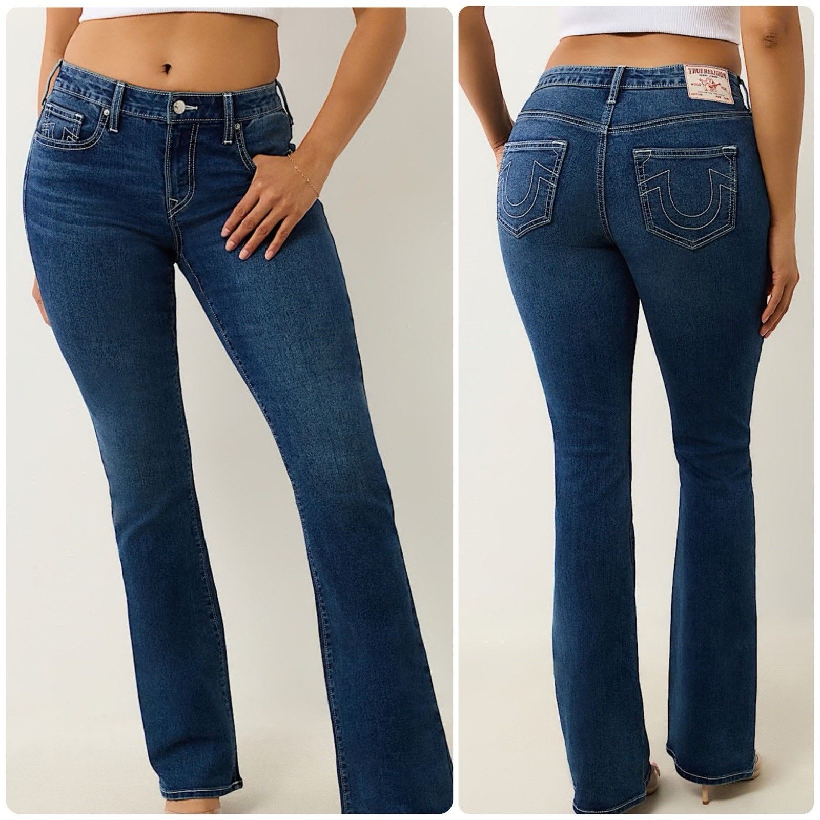 True Religion TRUE RELIGION Becca Mid Rise Bootcut Jeans Horseshoe Stitch Size 27" / US 4 / IT 40 - 1 Thumbnail