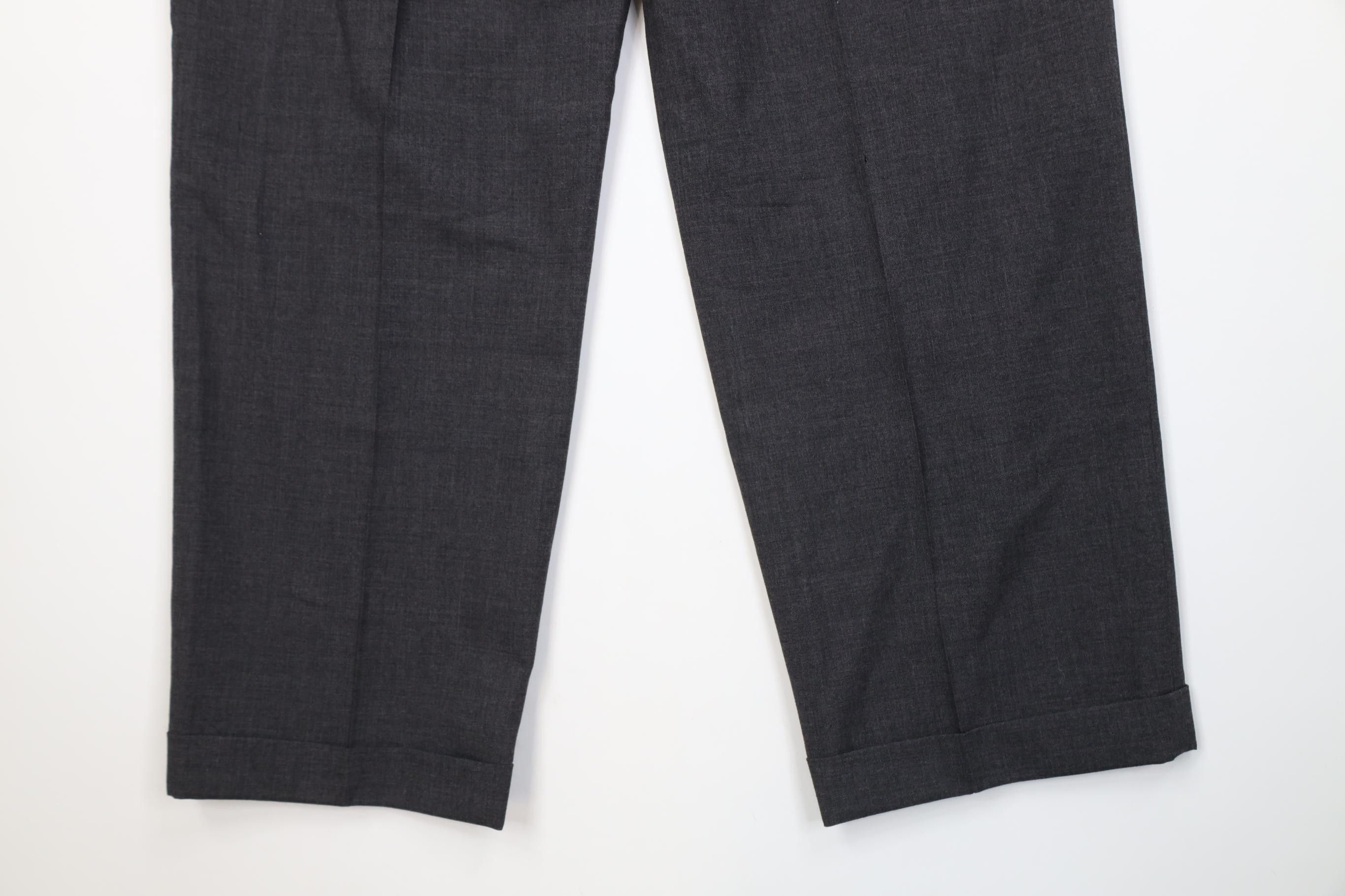 Vintage Vintage 90s Streetwear Wool Knit Wide Leg Chino Pants Gray Size US 38 / EU 54 - 14 Thumbnail