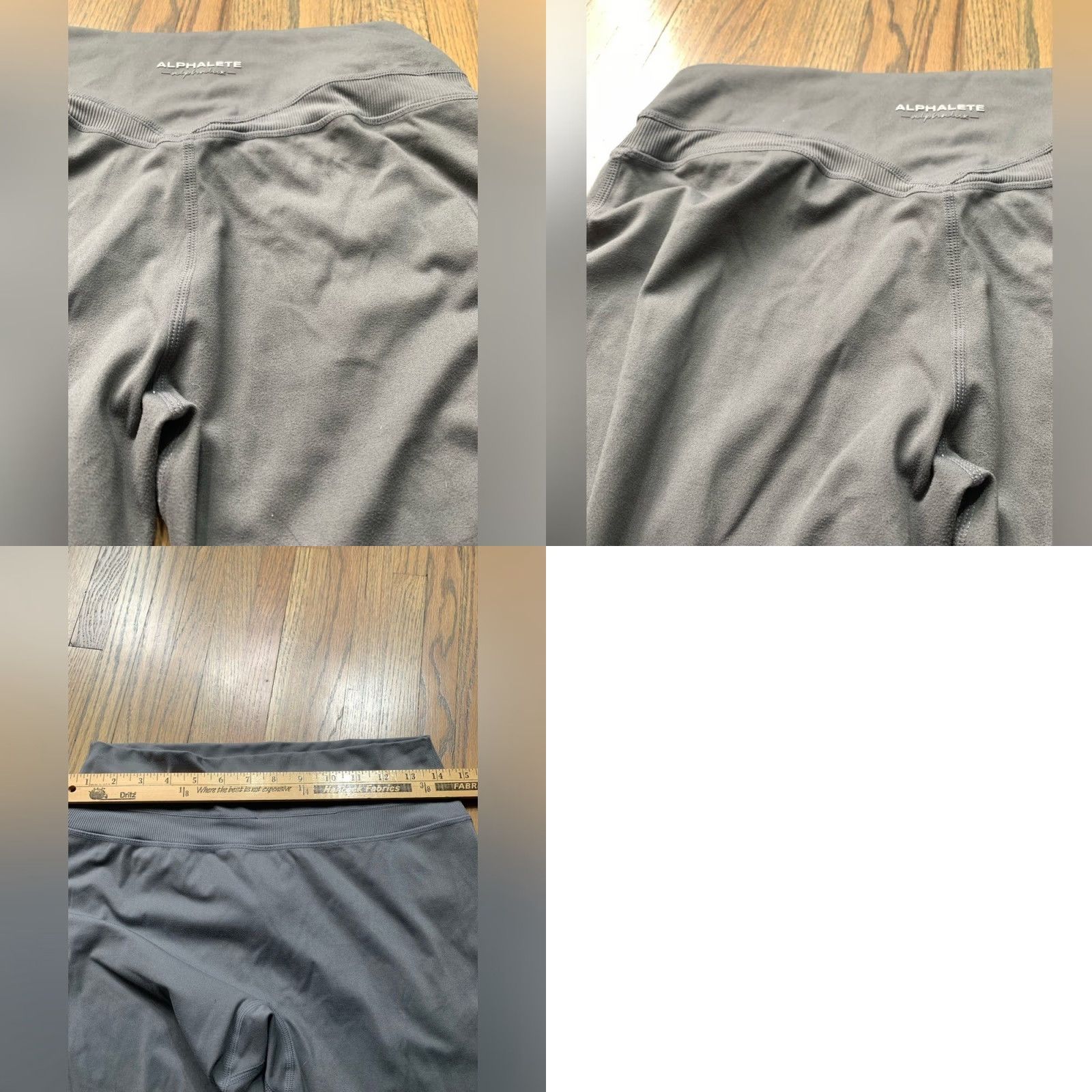 Vintage ALPHALETE Leggings Gray M Women Regular Ankle Size 32" / US 10 / IT 46 - 8 Thumbnail