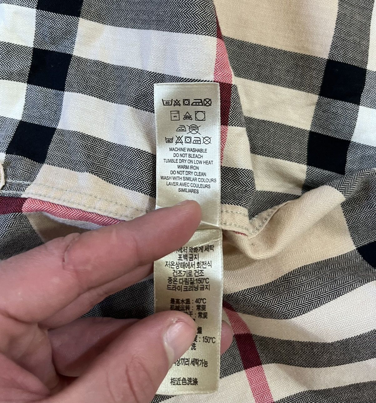 Burberry Burberry Brit Mens Nova Check Beige Shirt S Long Sleeve Size US S / EU 44-46 / 1 - 9 Thumbnail