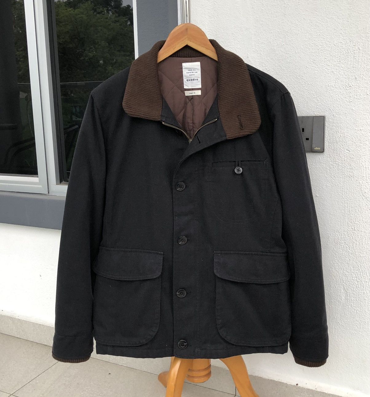 Japanese Brand QUADRO JAPAN All Part Of The Earth Canvas Outer Chore Jacket Size US M / EU 48-50 / 2 - 1 Thumbnail