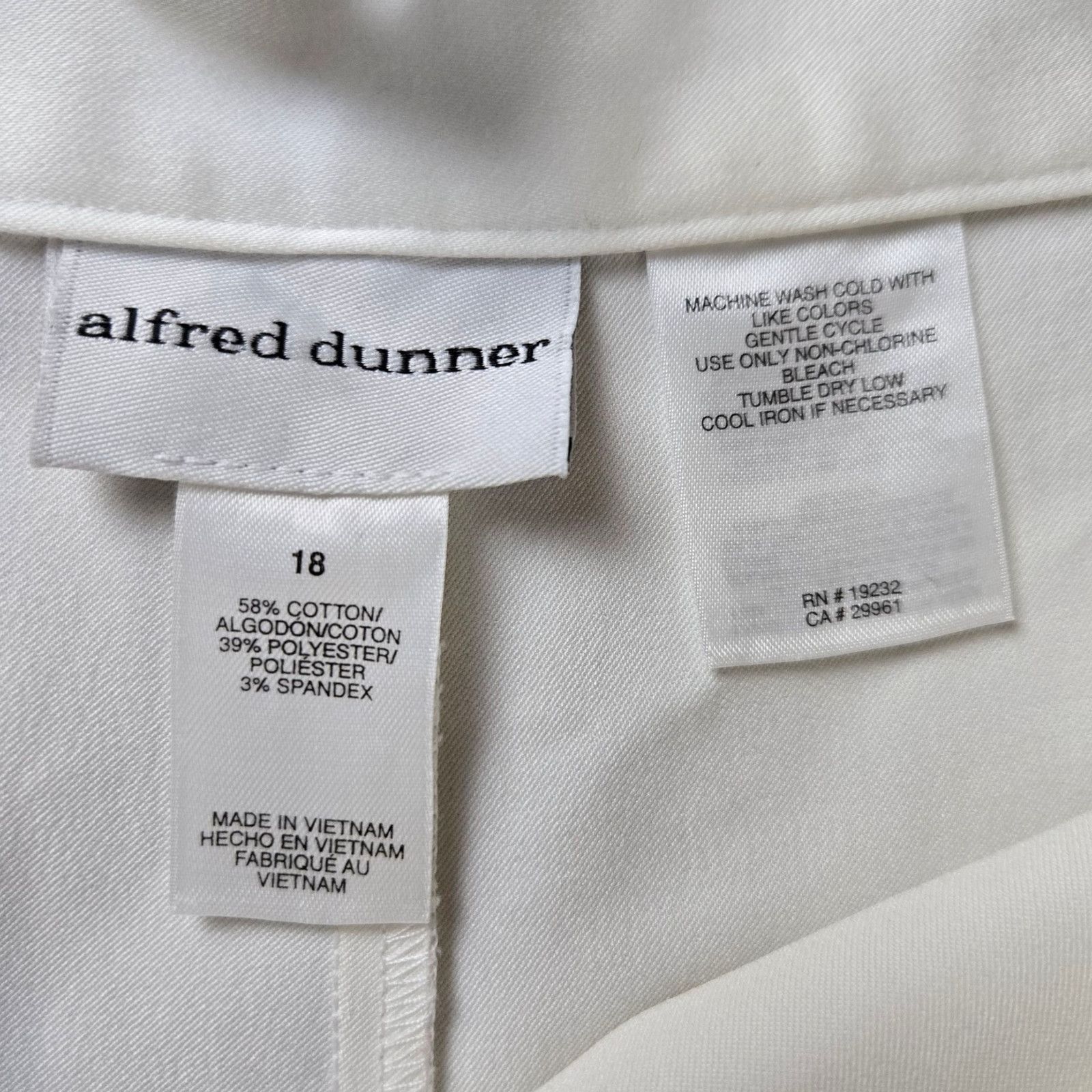 Other White Classic Stretch Minimal Straight Pants Size 18 Size 40" / US 18 - 4 Thumbnail